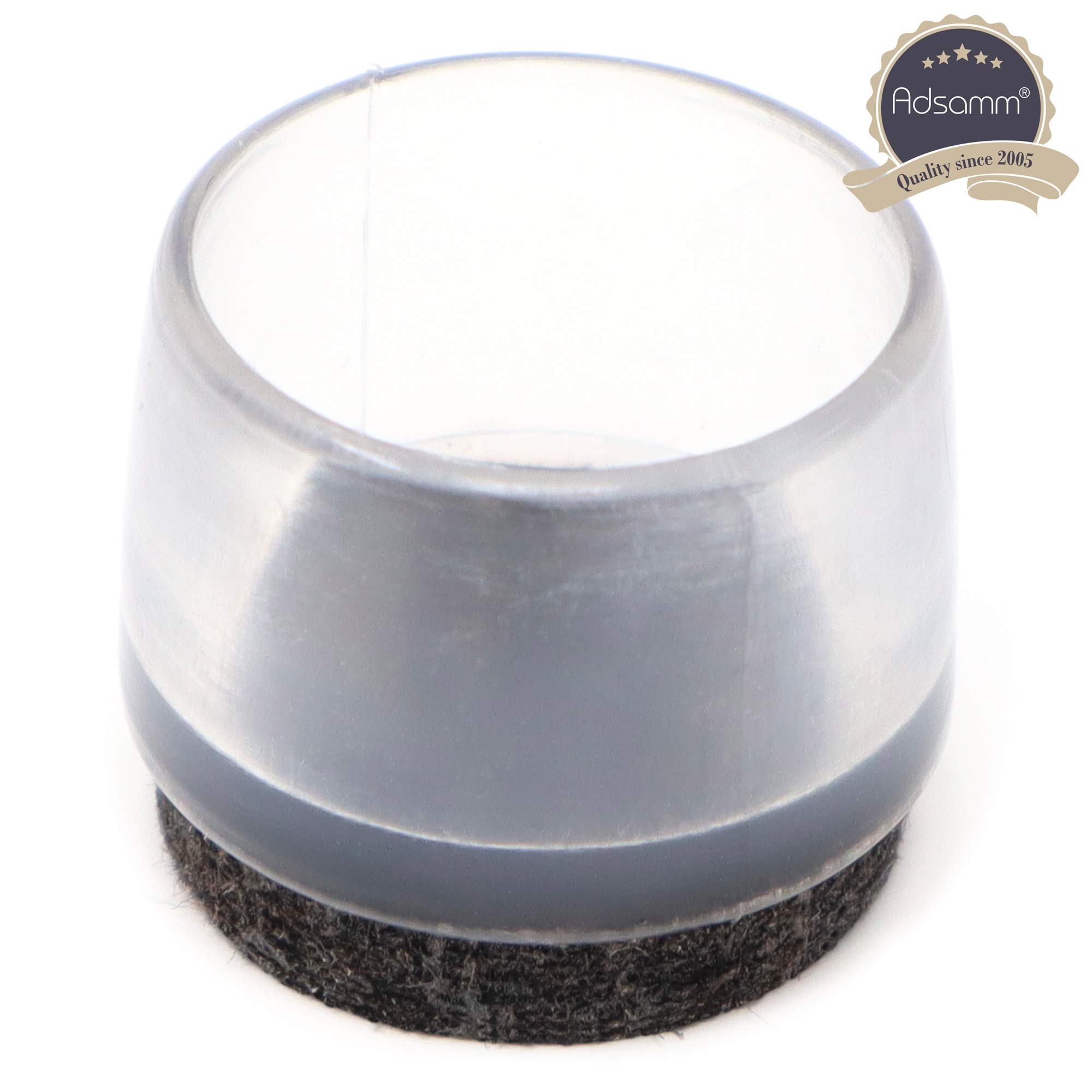 Adsamm 100 x Leg Tips with Felt for Round Tubes for Round Tubes 0 83 - 0 87 — view 3