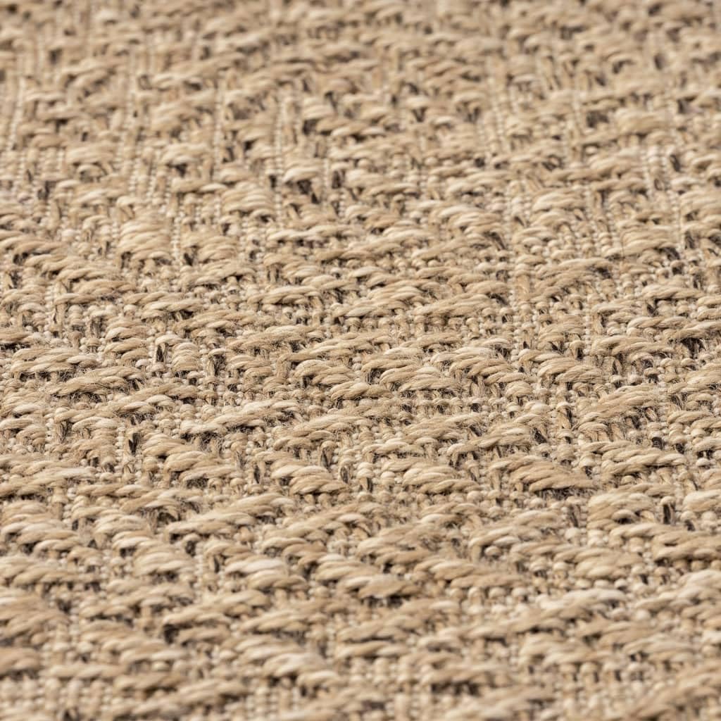 vidaXL Alfombra ZIZUR Apariencia de Yute Interior y Exterior 120 cm