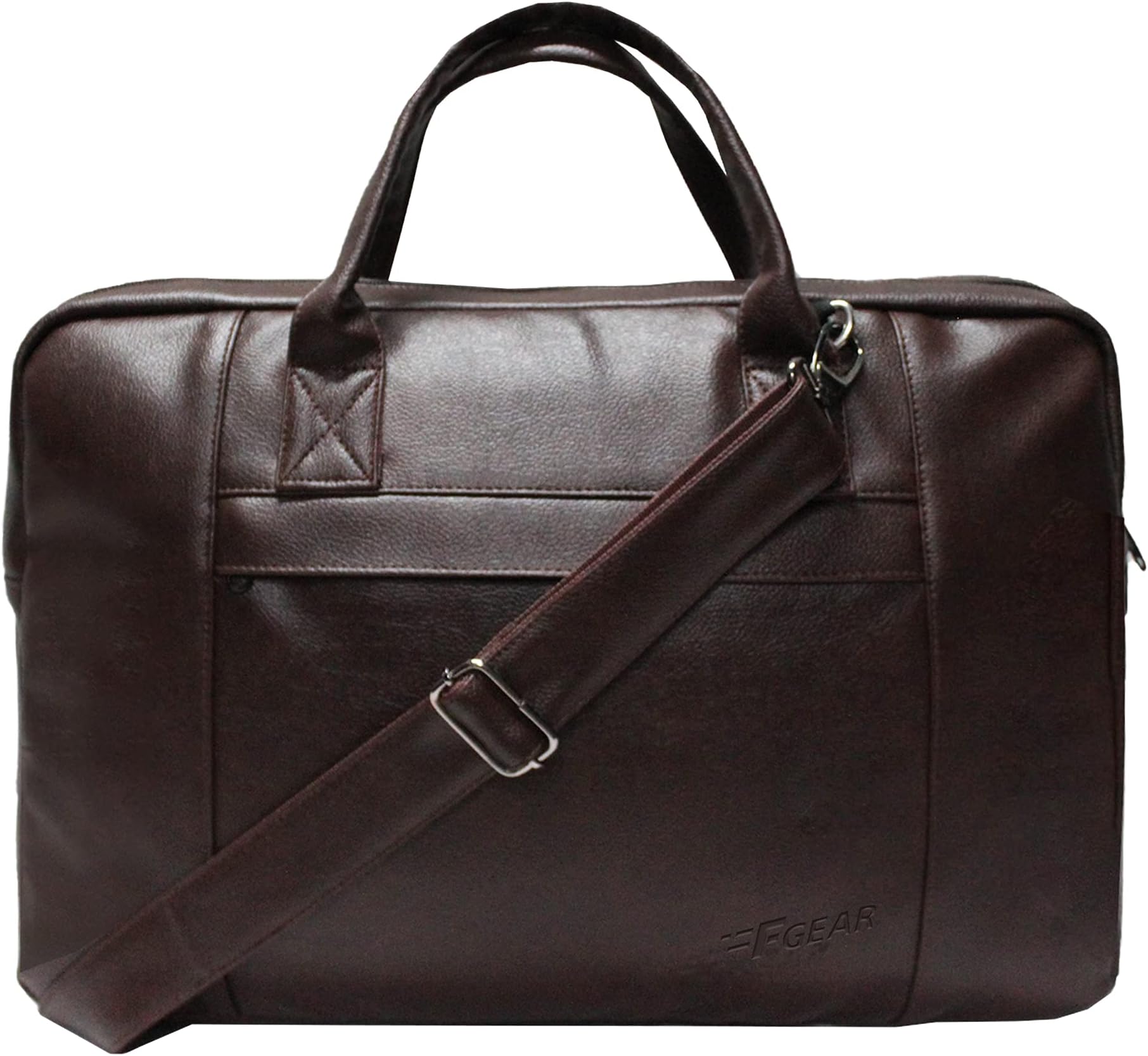 F GearNova Executive 8L Artificial Leather Laptop Messenger Bag | Business Travel Corporate Office Bag For Men | 1 Compartment| 2 Pkts| Detachable & adjustable shoulder strap| Perfect Bag for men