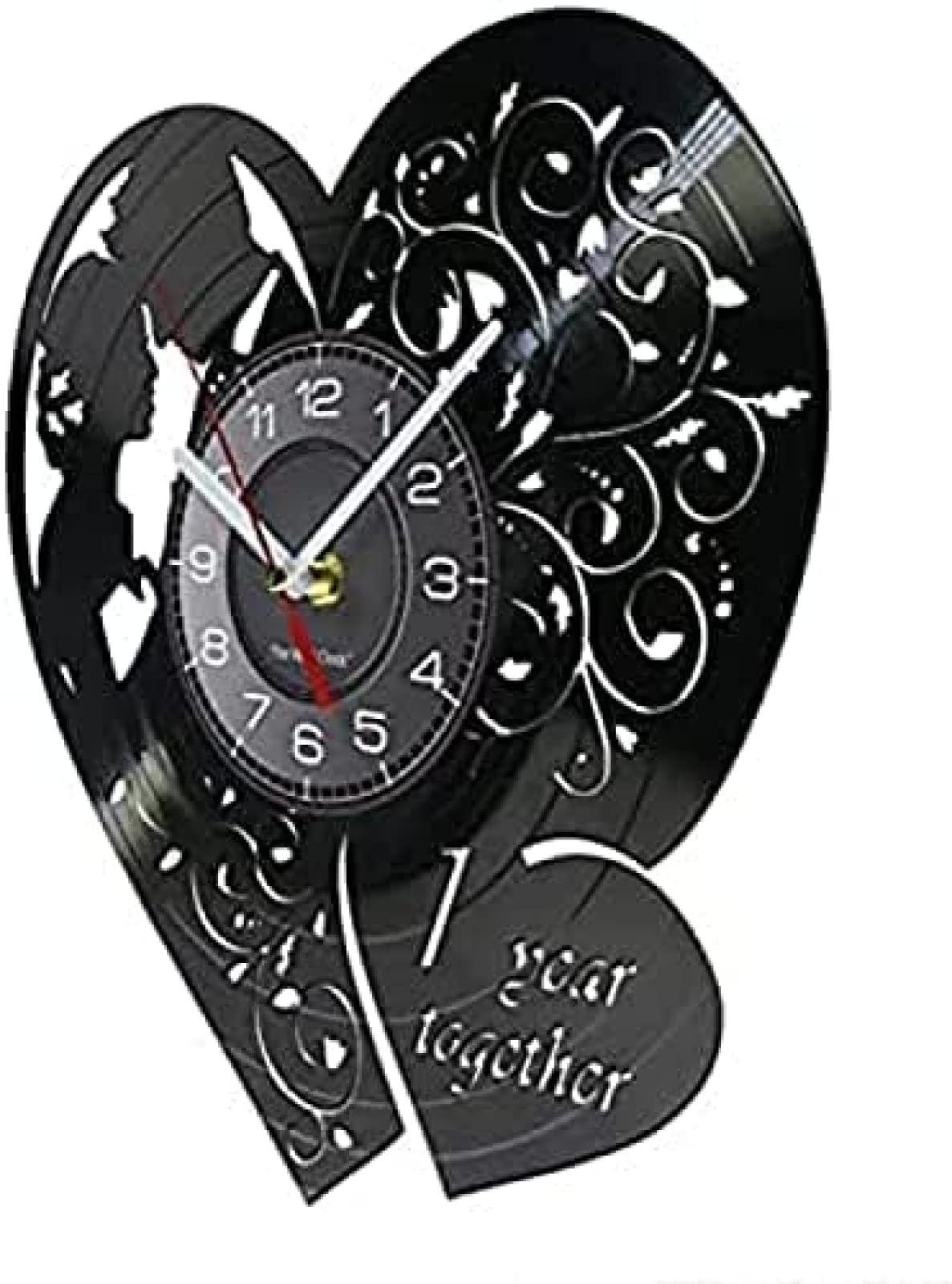 Horloge murale 1er anniversaire de mariage cadeau personnalisé maison