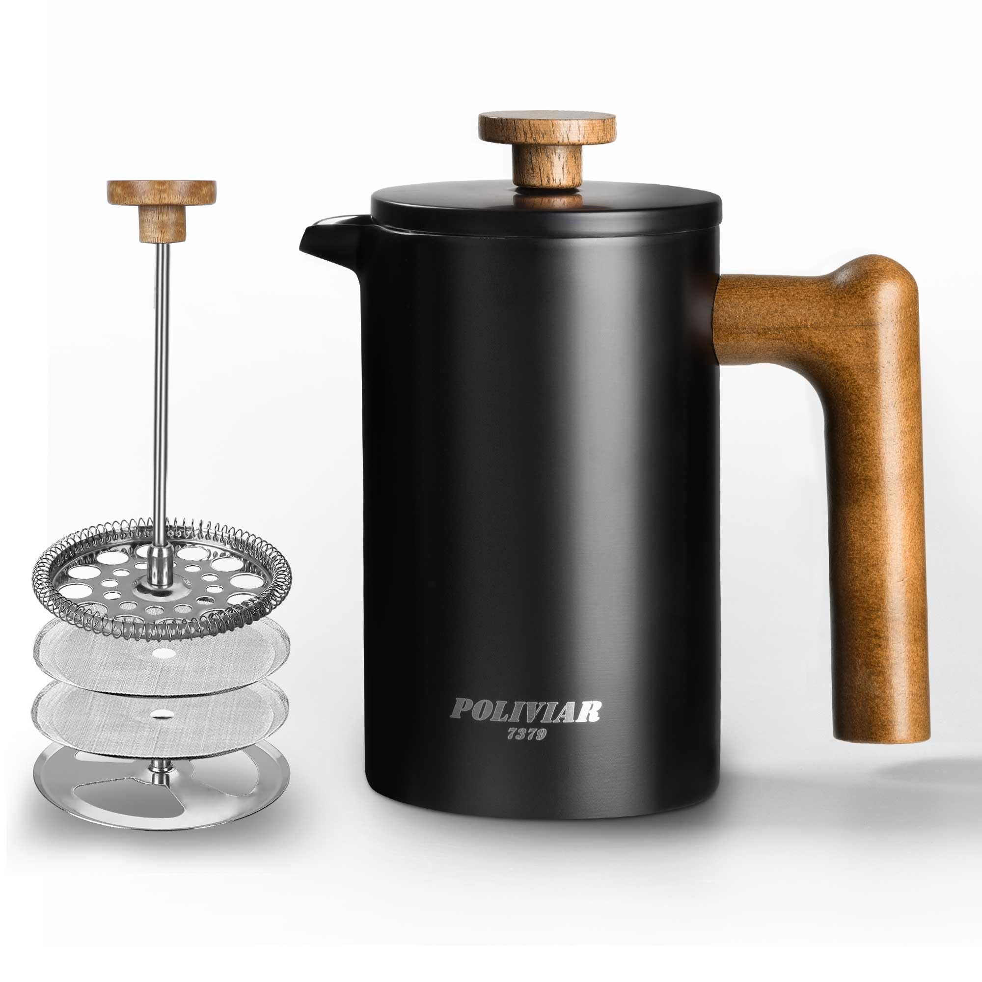 POLIVIAR 21oz French Press, JX2024-SFPB