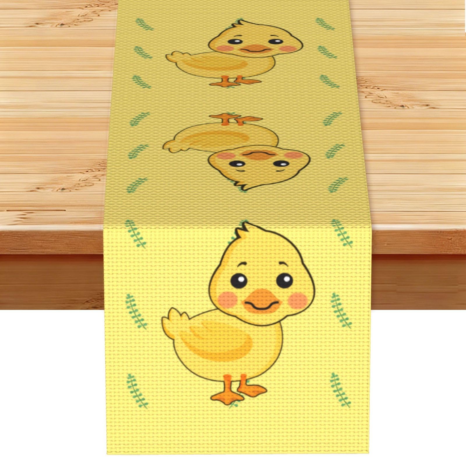 cartoon duck Linen Feel Table Runner Wedding Party Home Decoration