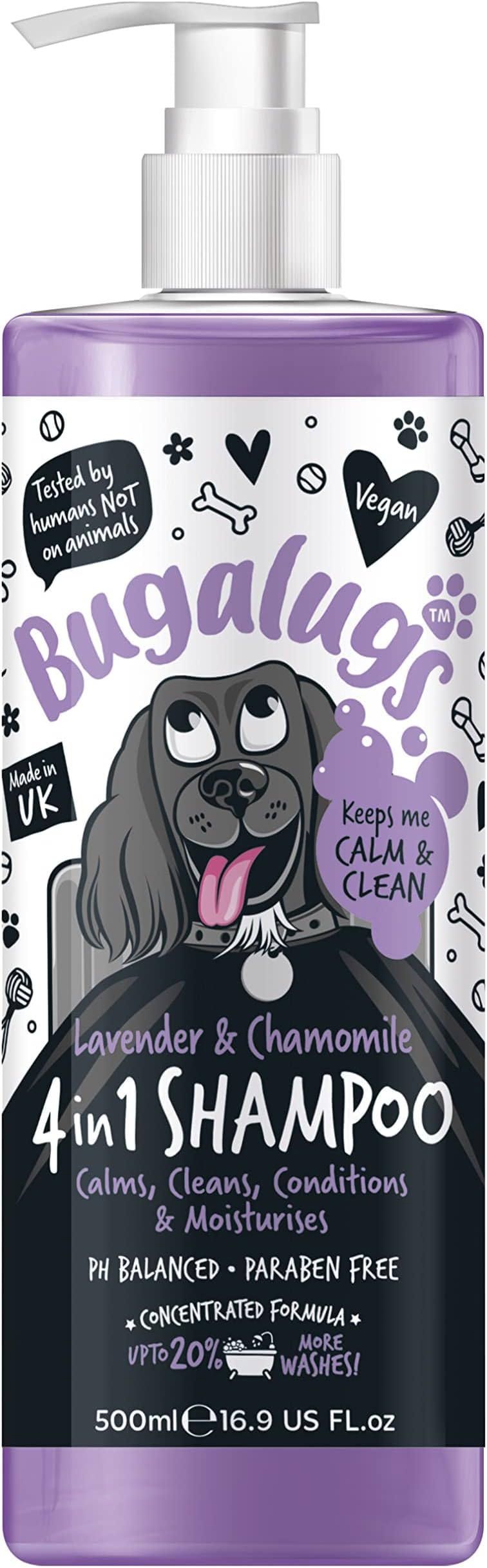 - Dog Shampoo by Bugalugs Lavender & Chamomile 4 in 1 Dog Grooming Shampoo Products for Smelly Dogs with Fragrance, Best Puppy Shampoo, Vegan pet Shampoo & Conditioner