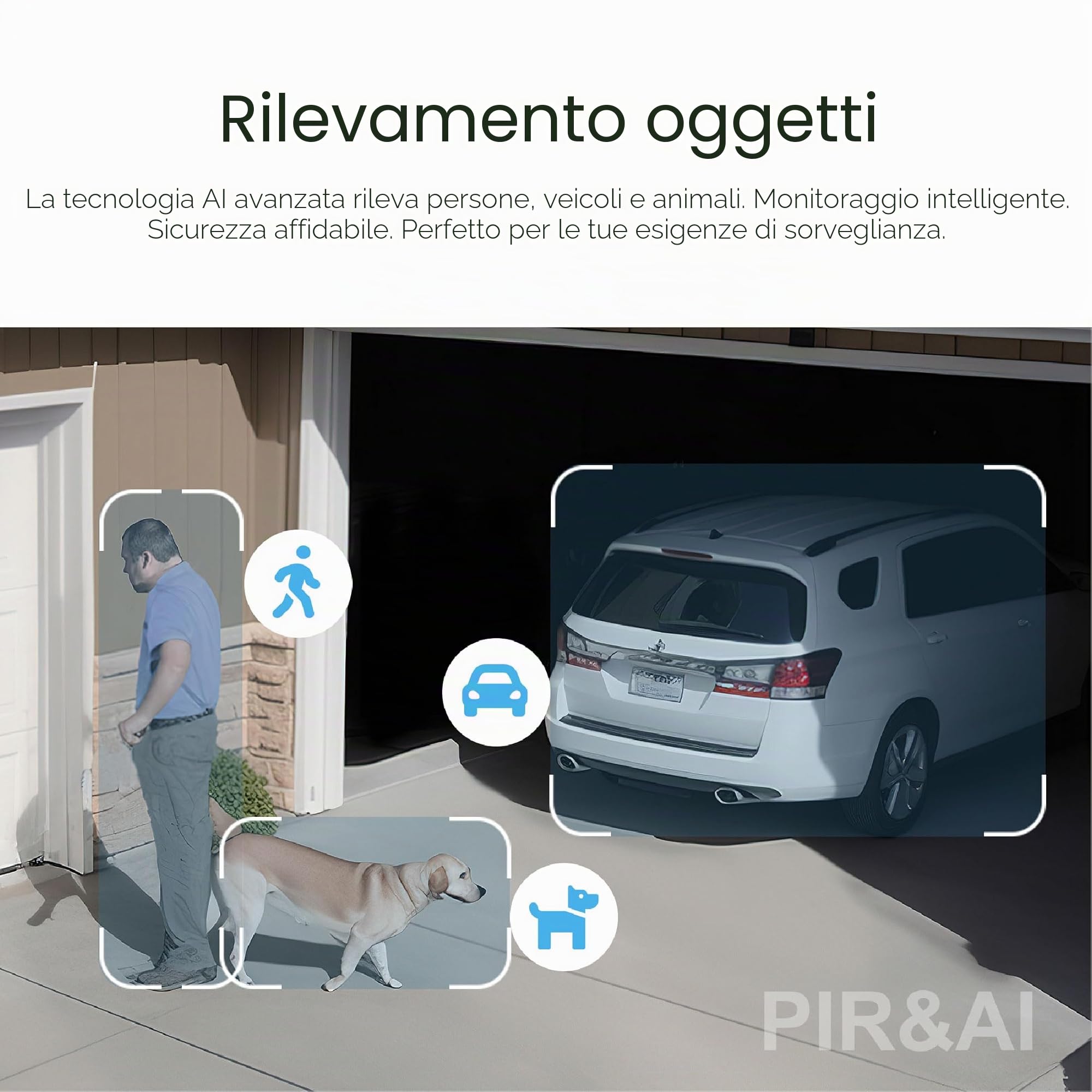 INSTAR IN-9420 2K+ Bianco - LAN/PoE/WiFi telecamera di sorveglianza con IA (AI) - Telecamera IP - PIR - PTZ controllabile - Uso per interni ed esterni - HomeKit HKSV - MQTT