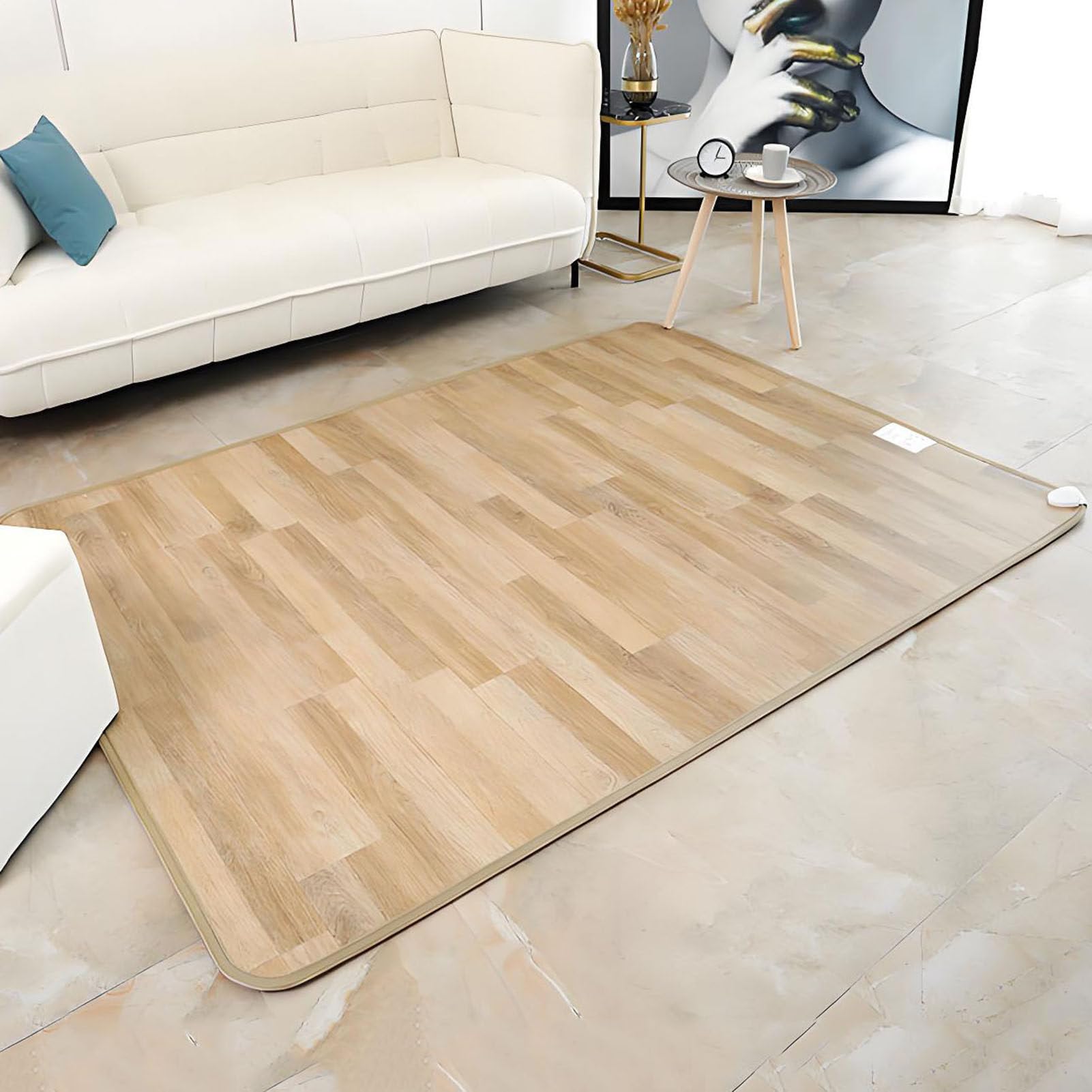 Tapis Chauffant Sol Contre les Pieds Froids avec Structure Multicouche 150x180
