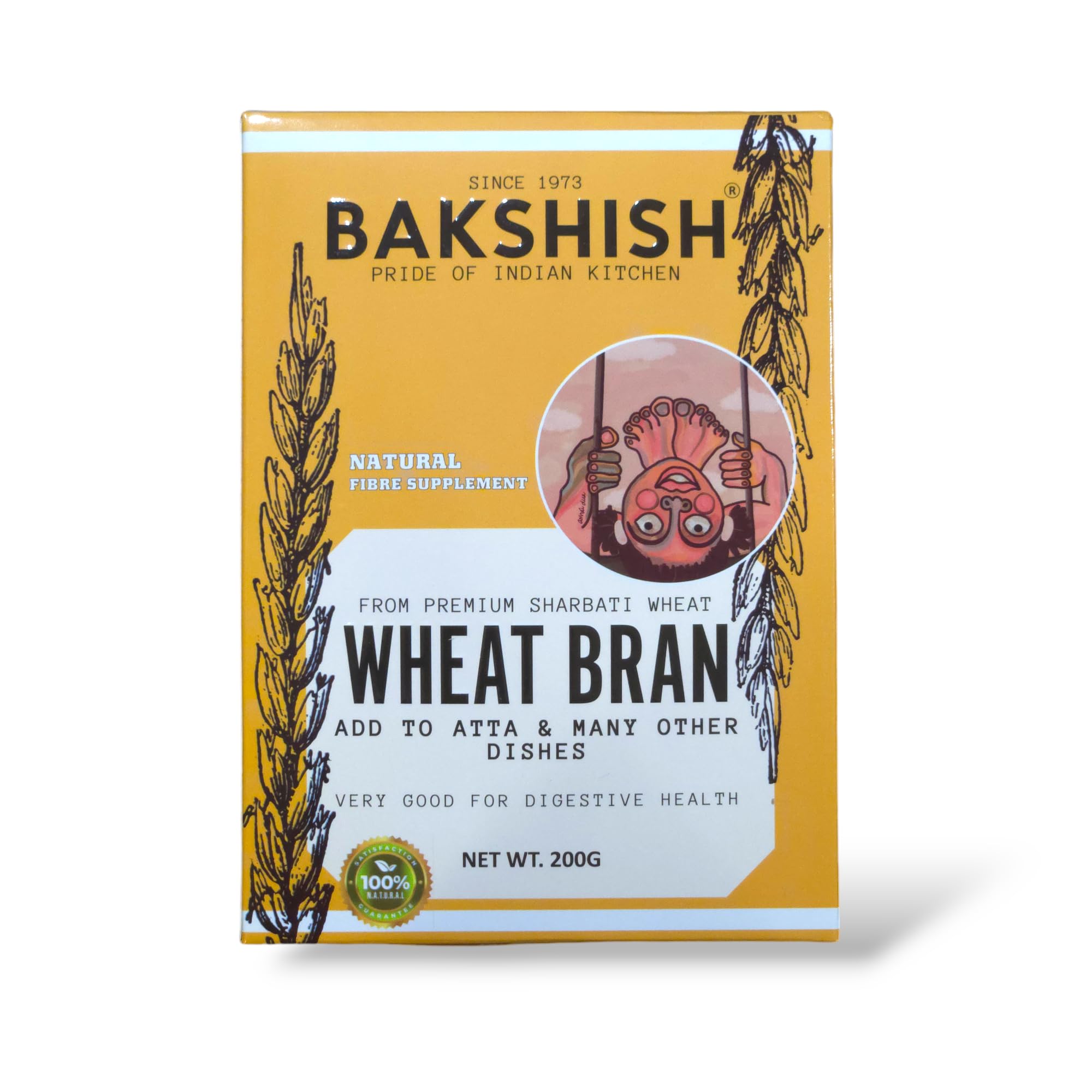 BAKSHISH WHEAT BRAN (200grams) | Pure Sharbati Wheat | High in Fibre & Protein | Helps to Reduce Cholestrol and Manages Heart Health | For Fiber-Rich Diet (B0DHW1MSJM) Amazon Price History, Amazon Price Tracker