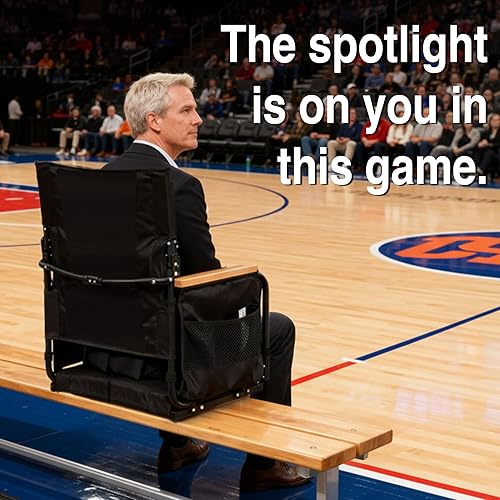 Miniatura 9 de Asientos extra anchos para estadio con soporte para la espalda, sillas de grada con respaldo alto y cojín, asiento de grada plegable portátil