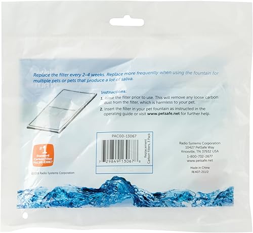 Miniatura 6 de PetSafe Drinkwell - Filtros de carbono de doble celda para fuentes de agua PetSafe para perros y gatos agua filtrada fresca disponible en paquete de