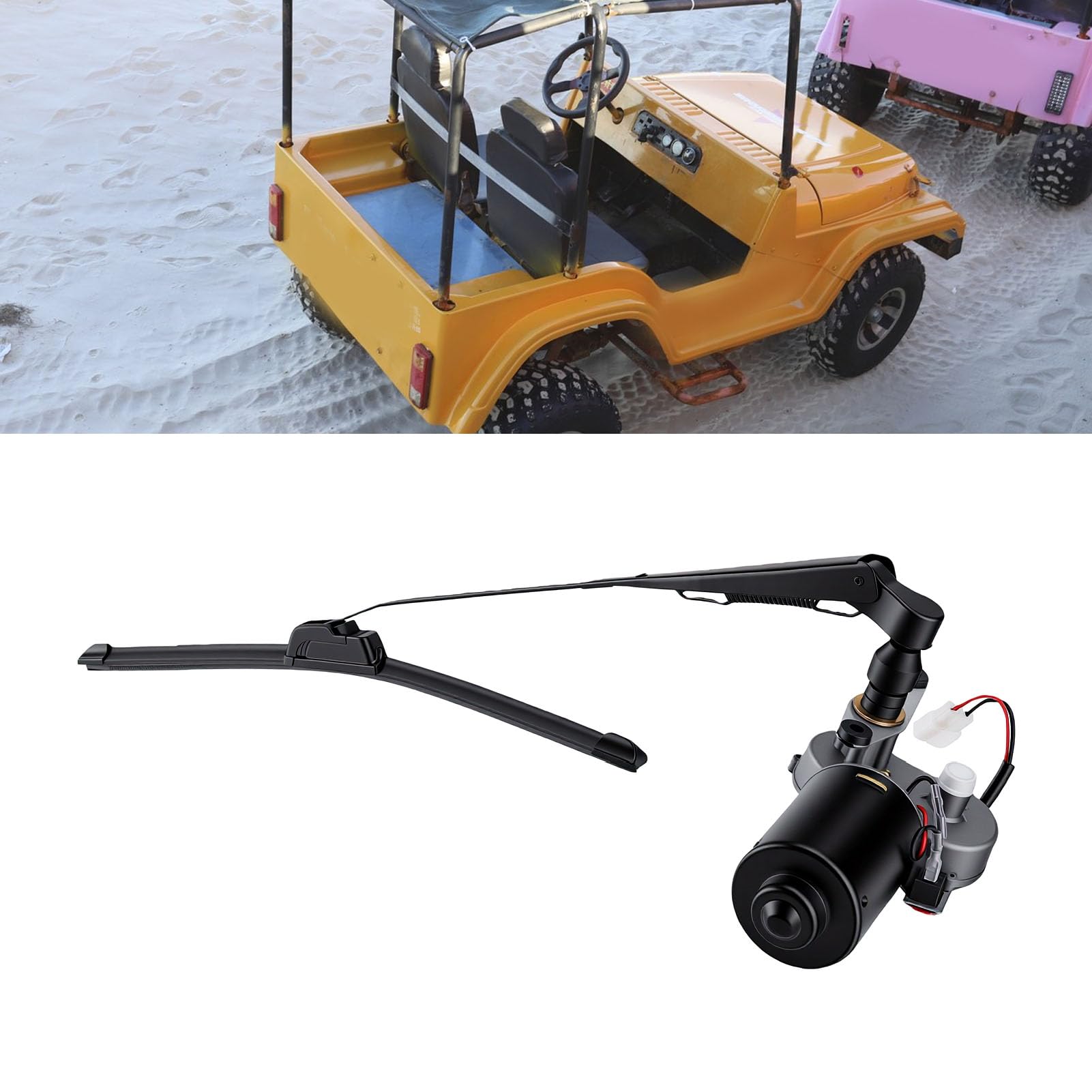 Fockety Kit de Limpiaparabrisas UTV, 12V 30W, 15.7in