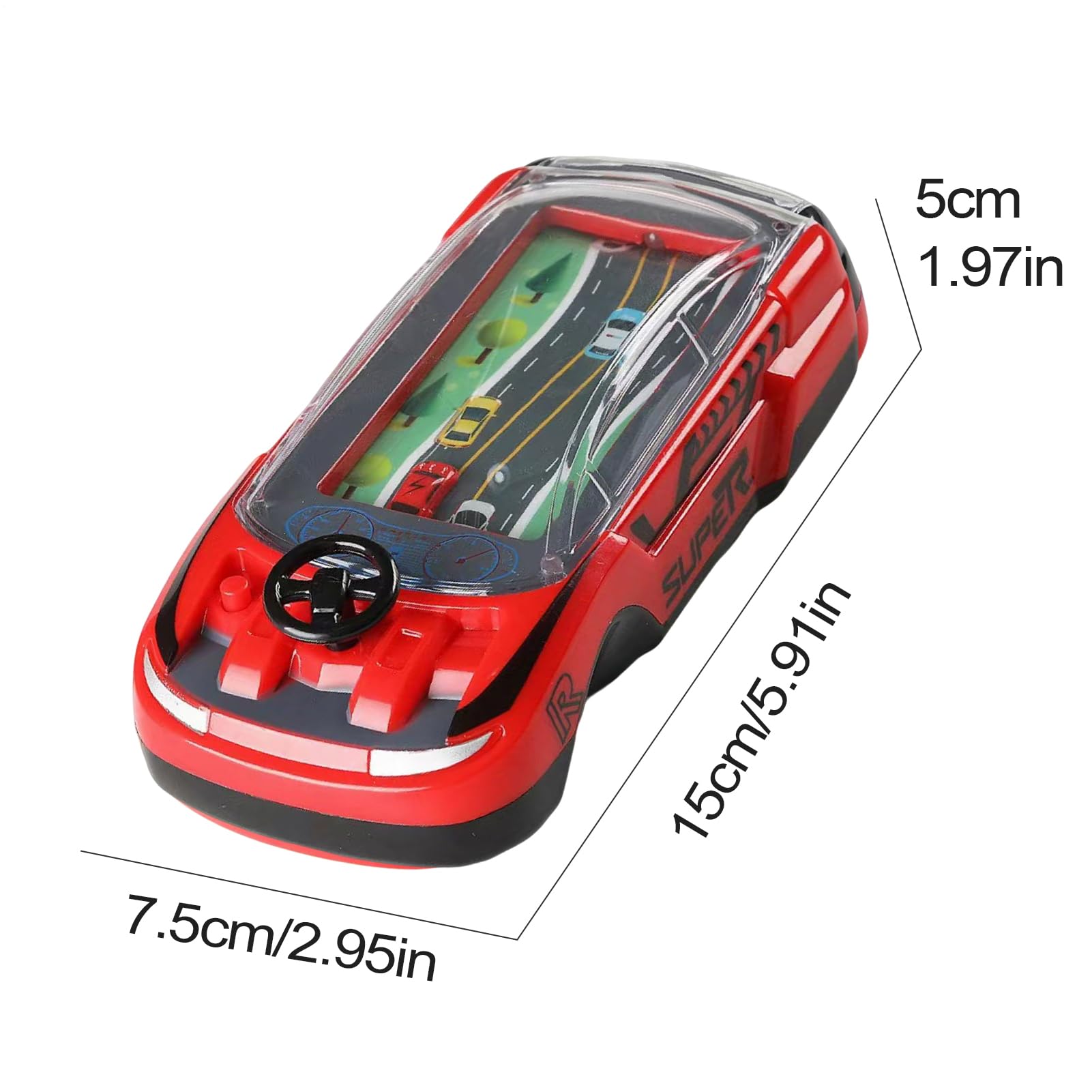 Console De Course Portable - Jeu De Voiture Compact, Avec écran, Pour Enfants Dès 3 Ans