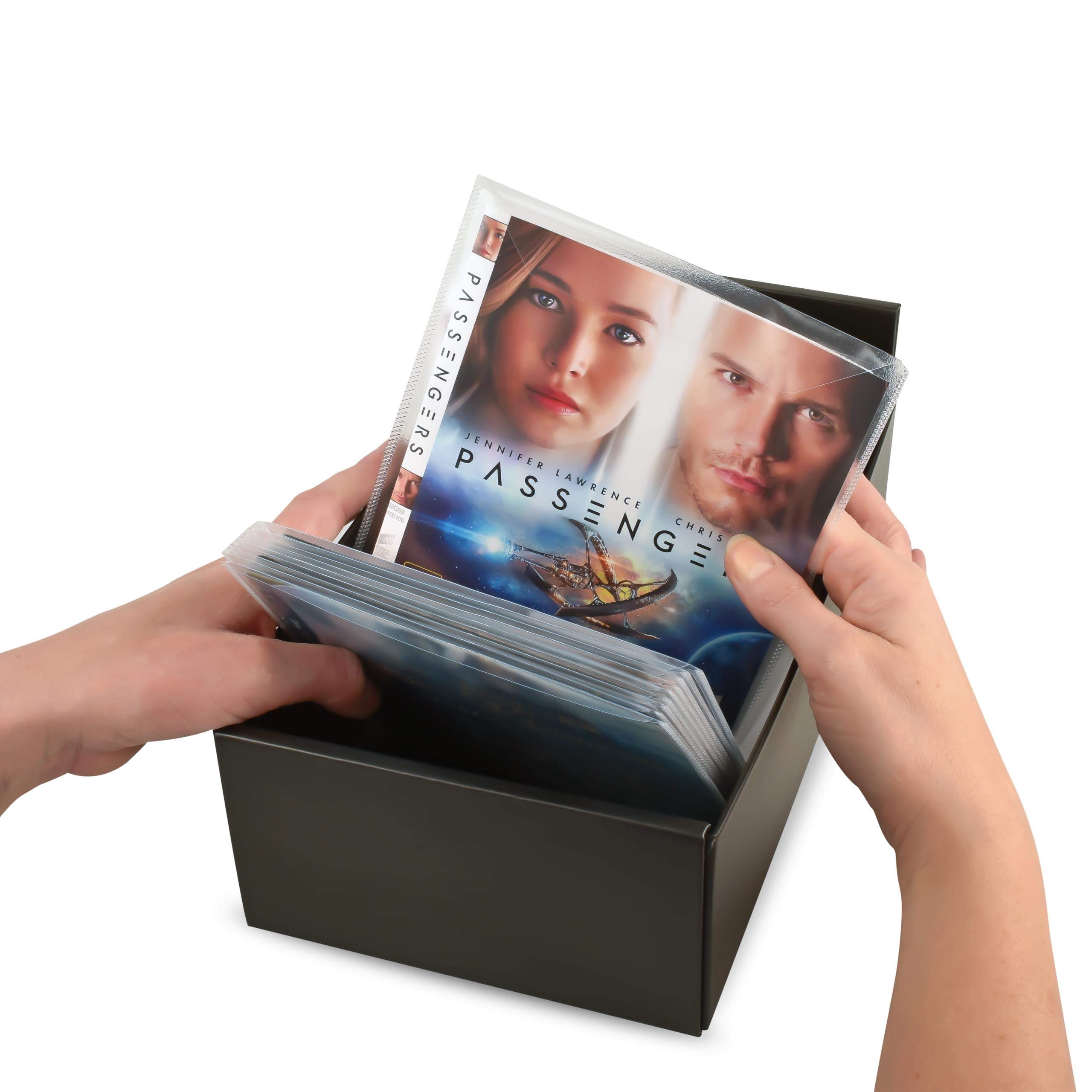 3L Fr 10283 – Blu Ray Pouch przezroczysta klapka nieperforowana na tarcze i rękawy, 150 x 155 mm – 50 sztuk