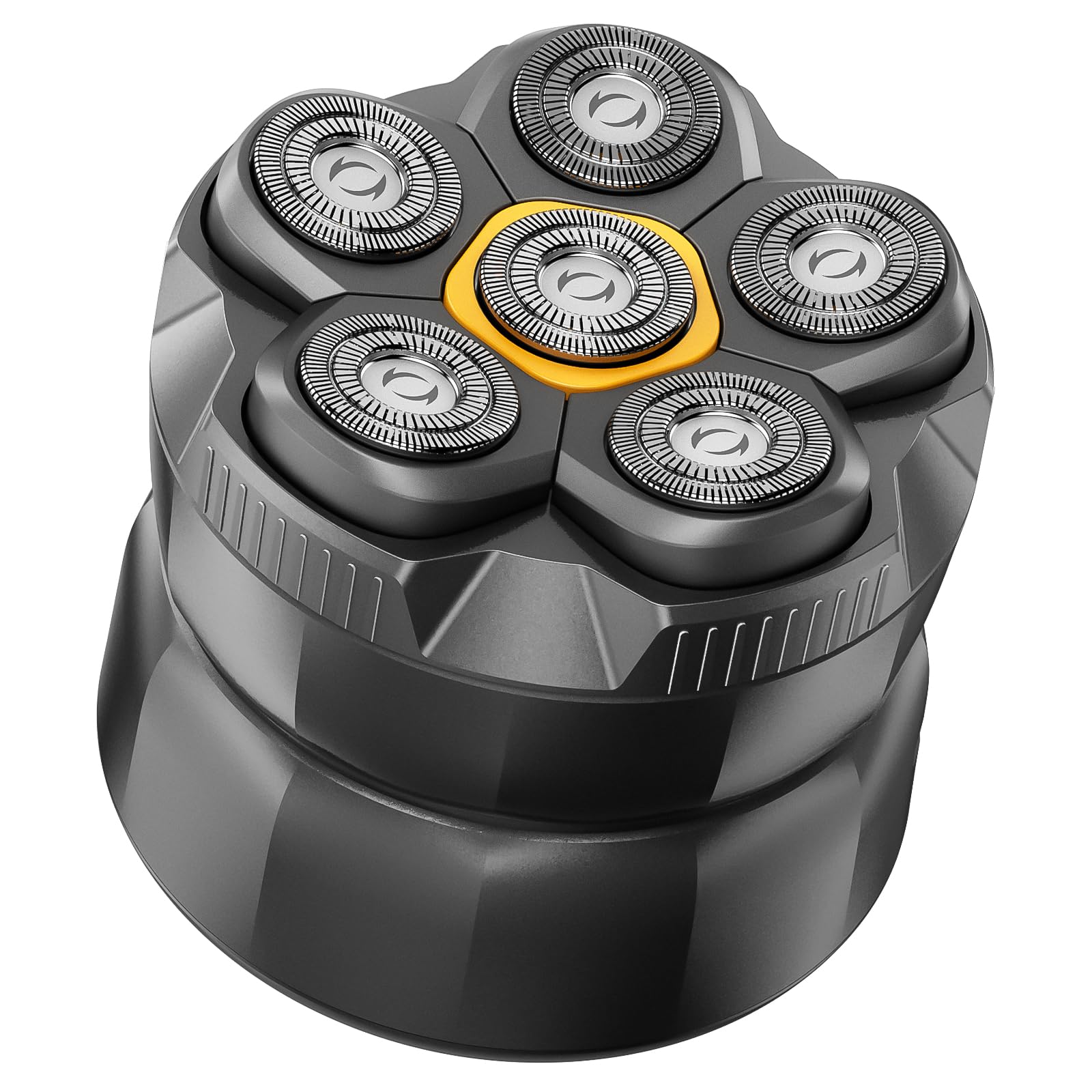 Qhot Glatzen Rasierer Herren, 120 Min Akku & 6D Schwimmkopf, elektrischer Kopfrasierer mit LED Display, USB-C Ladekabel, Magnetischer Scherkopf für leichte Reinigung