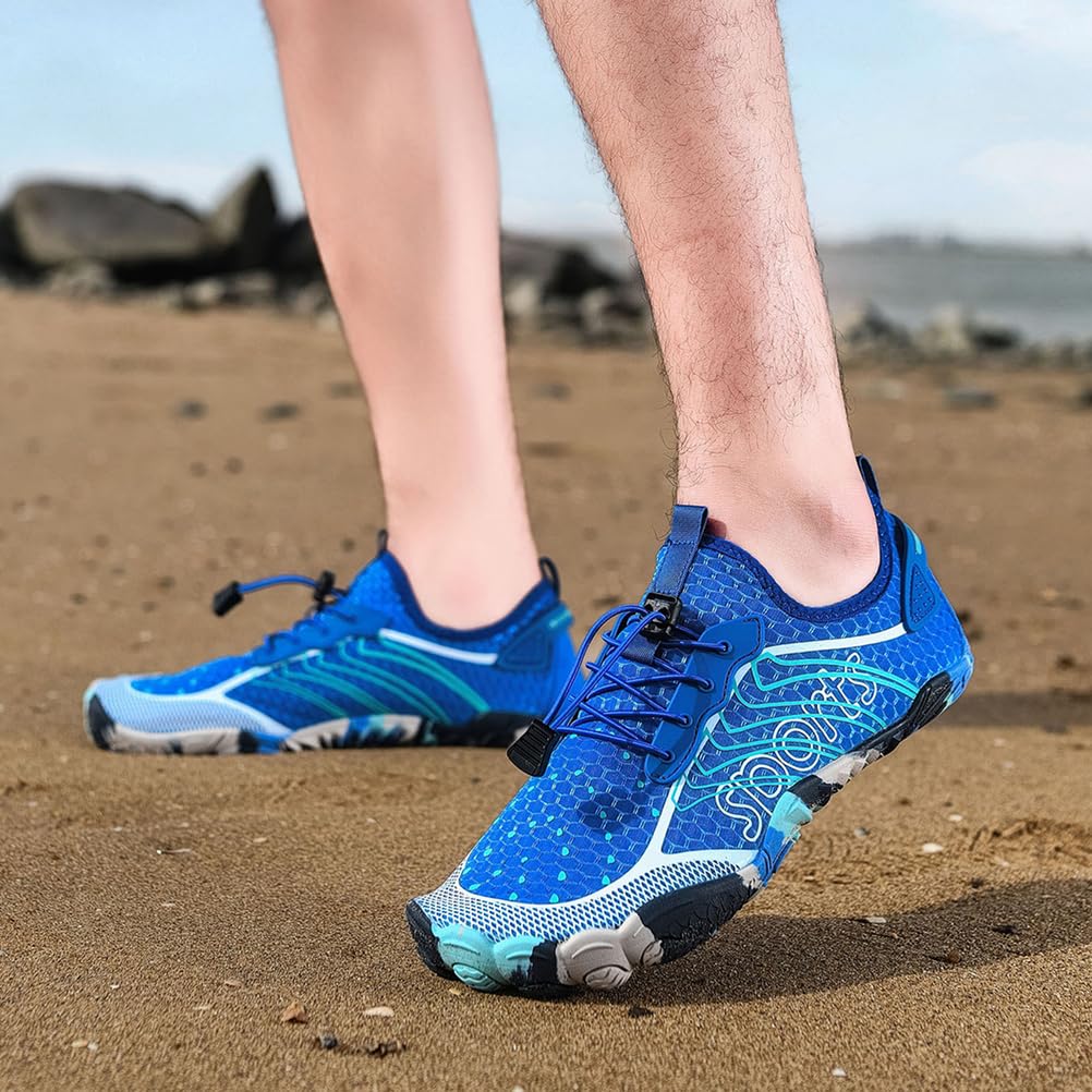 Zapatos de Agua para Hombres y Mujeres de Secado Rápido Descalzos Cinco Dedos Antideslizantes para Playa Piscina Nadar Surf Buceo Pesca y Senderismo