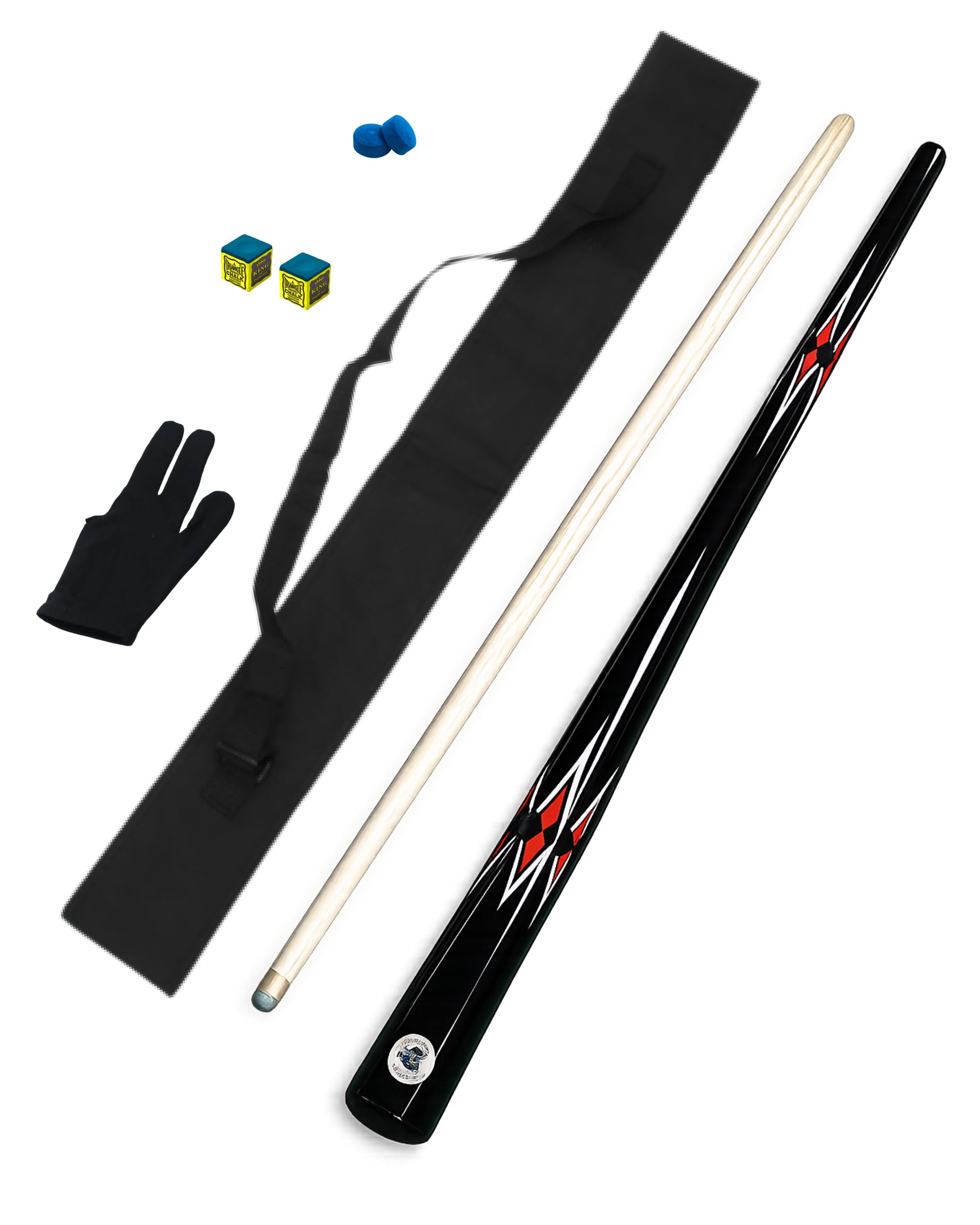 JBB Billiards Pool & Snooker Cue Stick Set with Cue Cover, Glove, Tips and Chalks, 9mm-picture-27