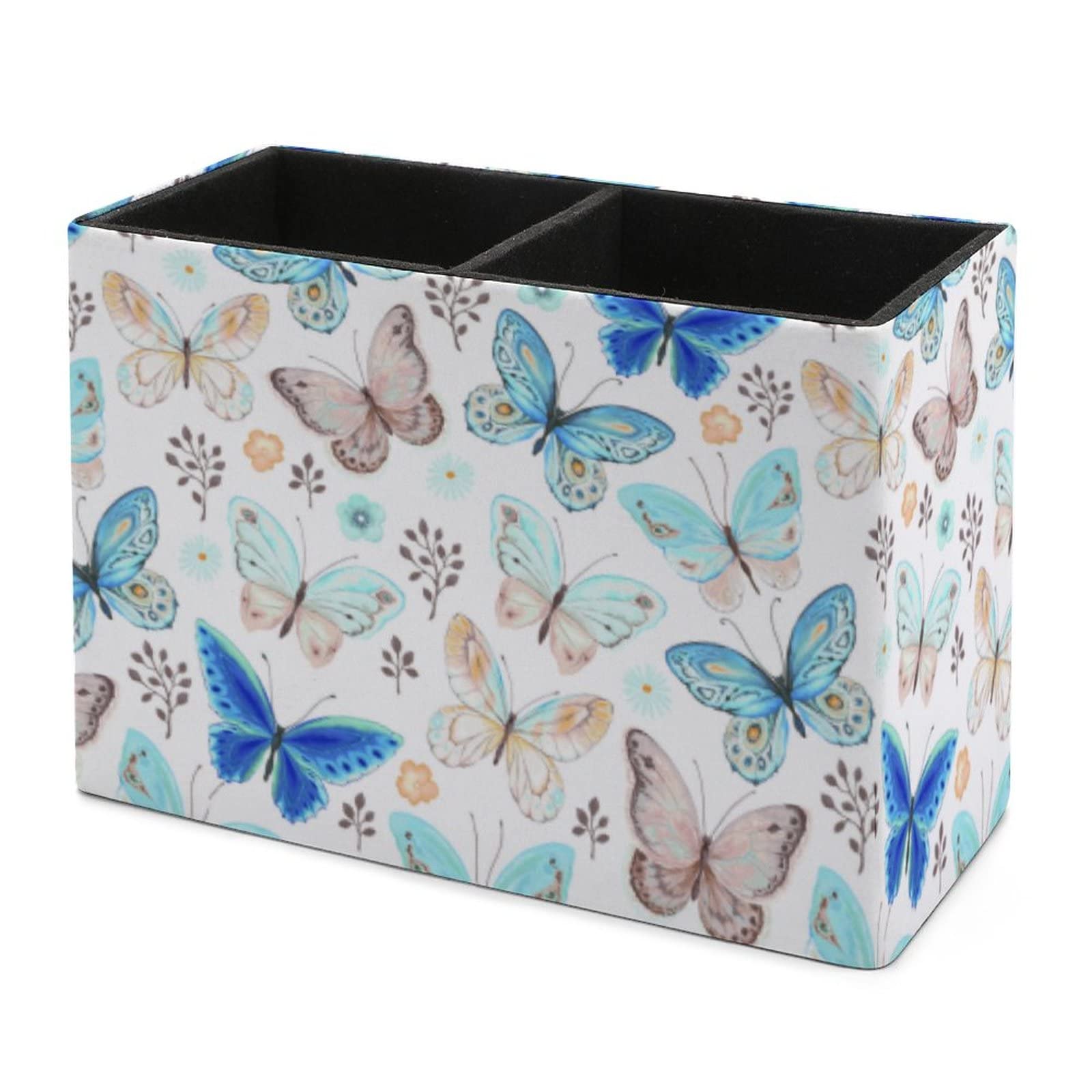 Niapessel Stifthalter für Schreibtisch, Schmetterlinge, Stifthalter, Aufbewahrung, Schreibtisch, Stift-Organizer, Stift-Organizer, Make-up-Pinselhalter für Büro, Schule, Uni, Leder Bürobedarf & Schreibwaren