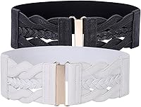 Vista 2 de GRACE KARIN Cinturones elásticos anchos para mujer, cinturón elástico vintage, cinturones retro de moda para vestidos