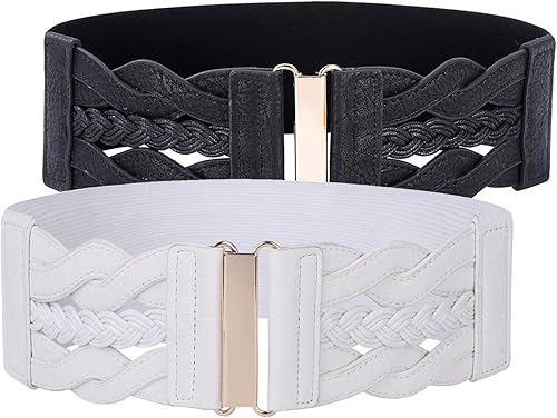 Miniatura 2 de GRACE KARIN Cinturones elásticos anchos para mujer, cinturón elástico vintage, cinturones retro de moda para vestidos