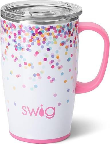 Vista 35 de Swig Life - Taza de viaje de 22 onzas, vaso con aislamiento y asa con tapa, apto para portavasos, apto para lavavajillas, de acero inoxidable, taza