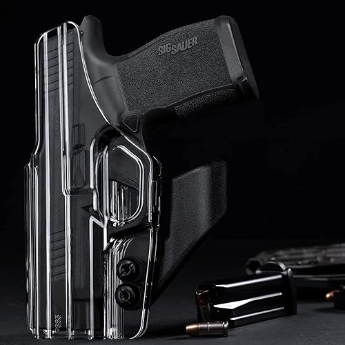 Miniatura 5 de WARRIORLAND IWB Funda transparente con garra para pistola Sig Sauer P365 XL, cintura interior oculta, inclinación y retención "Posi-Click", mano