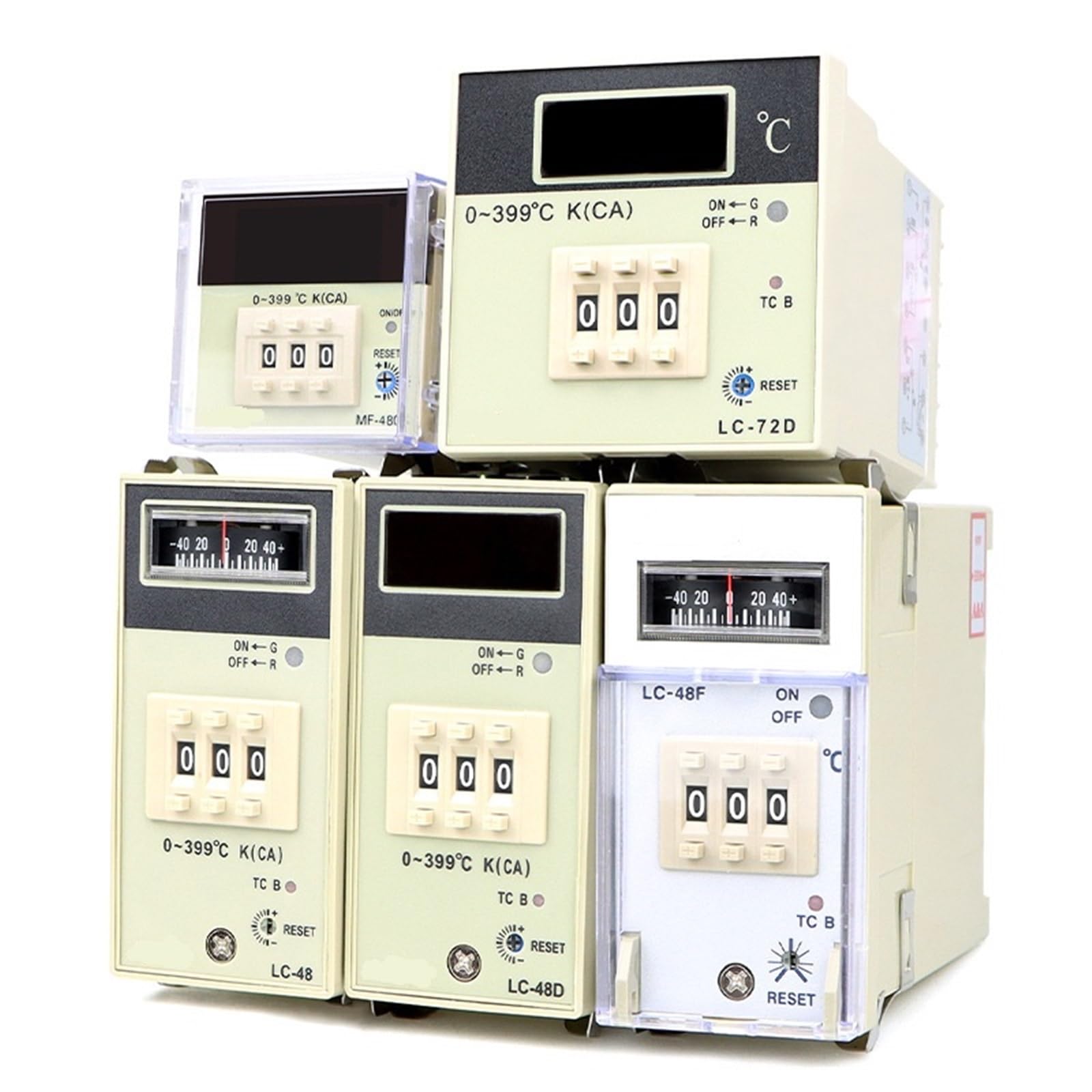 Termostato con display digitale a puntatore LC-48 LC-48F MF-48C LC-48D LC-72D termostato da forno (Size : LC 48FA with alarm)