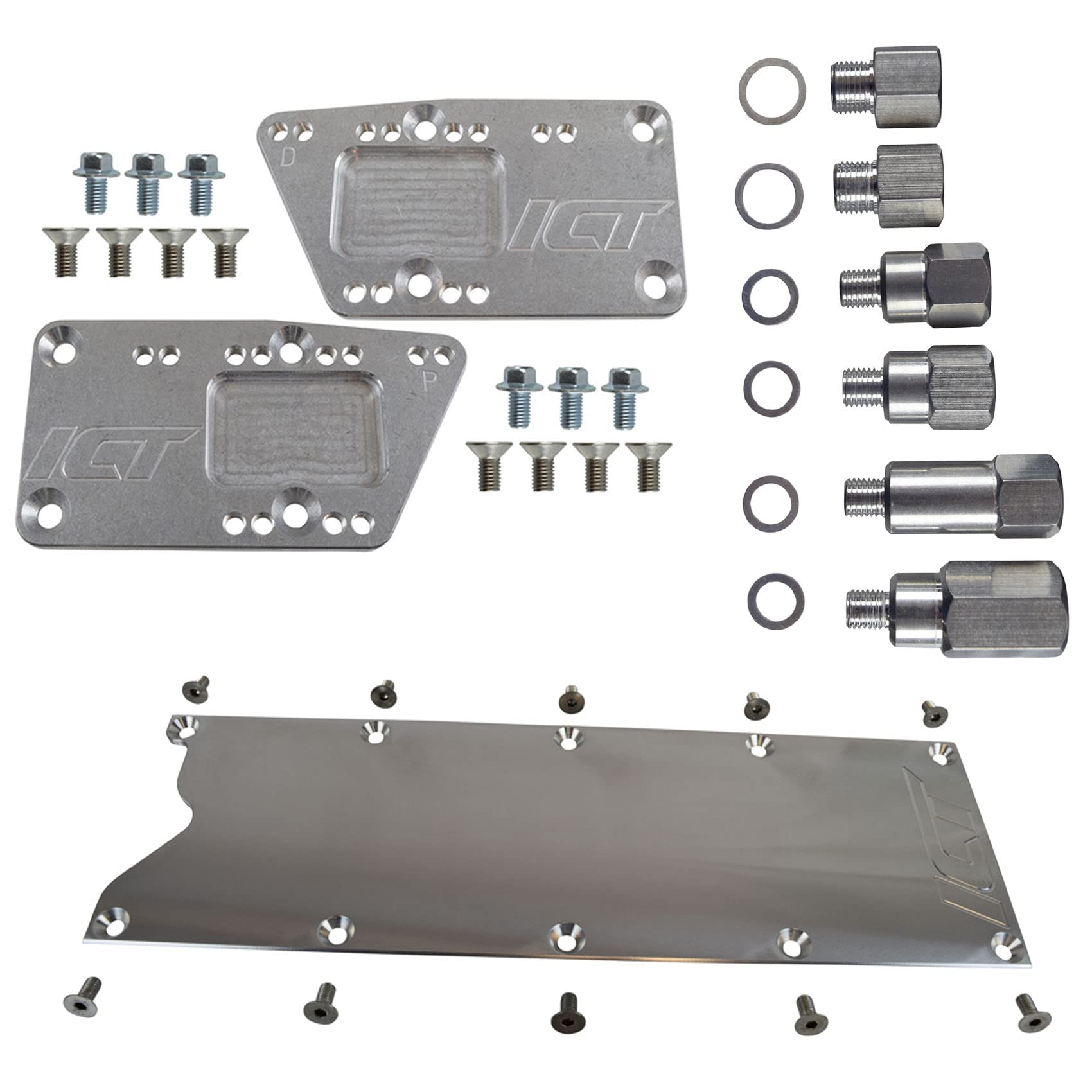 LS Swap Gauge Adapter Master Kit, SBC to LS Engine Swap Bracket Set & Gen 3 Billet Valley Pan Cover Plate