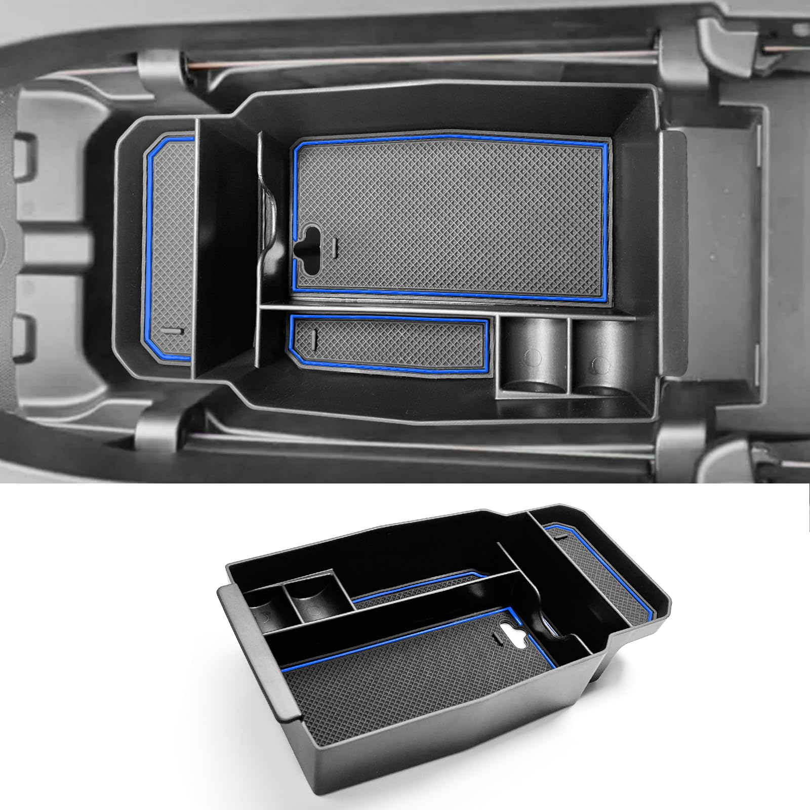 for 2023 2024 2025 2026 Mazda CX50 Middle Console Armrest Storage Box 2023-2026 CX50 Accessories (Blue)