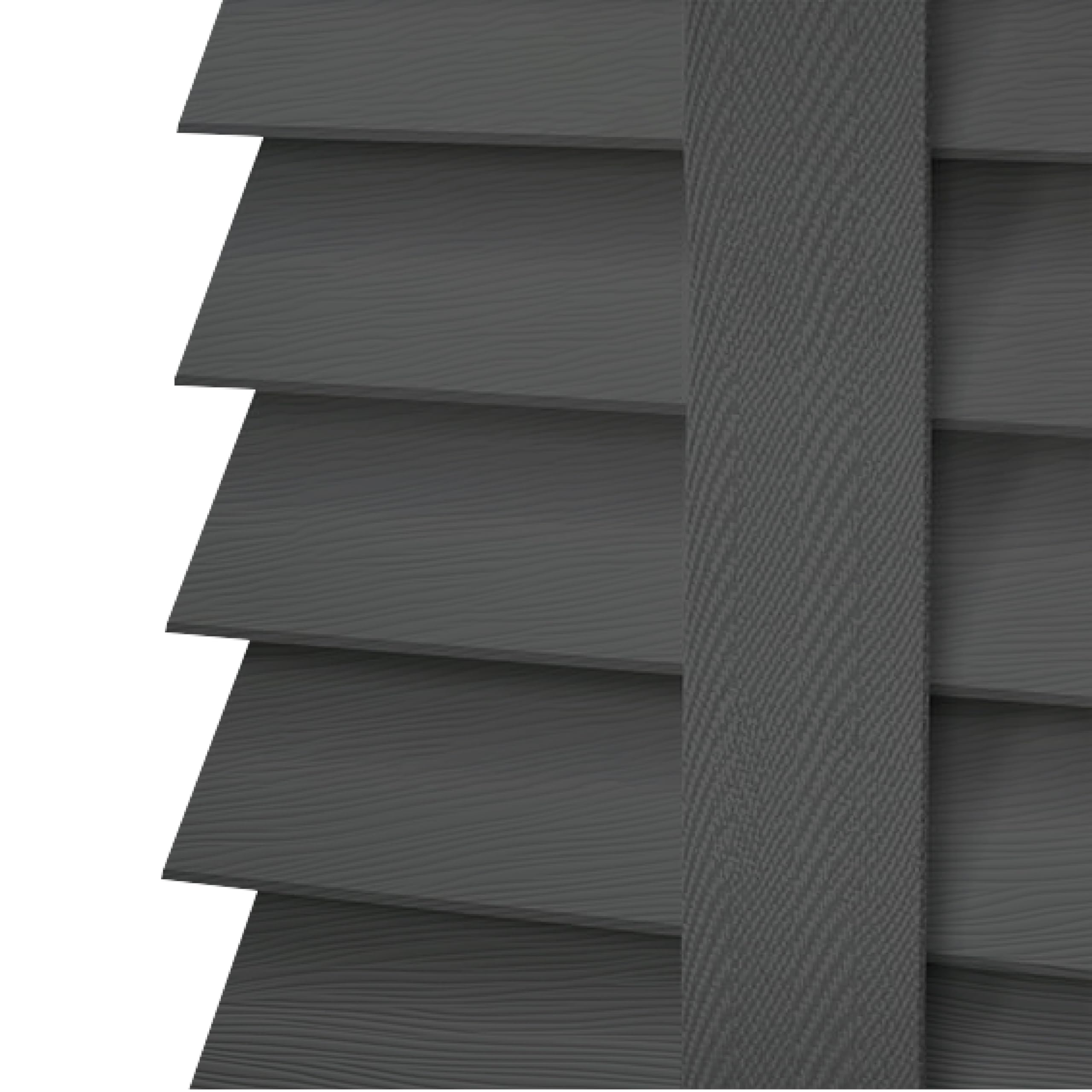 EV DEKOR Faux Wood Wood Grain Window Venetian Blinds-50mm Slats with Tape Trim able easy fit for Home Office Windows Blind (Charcoal Grey Embossed Pattern 60cm x 150cm)