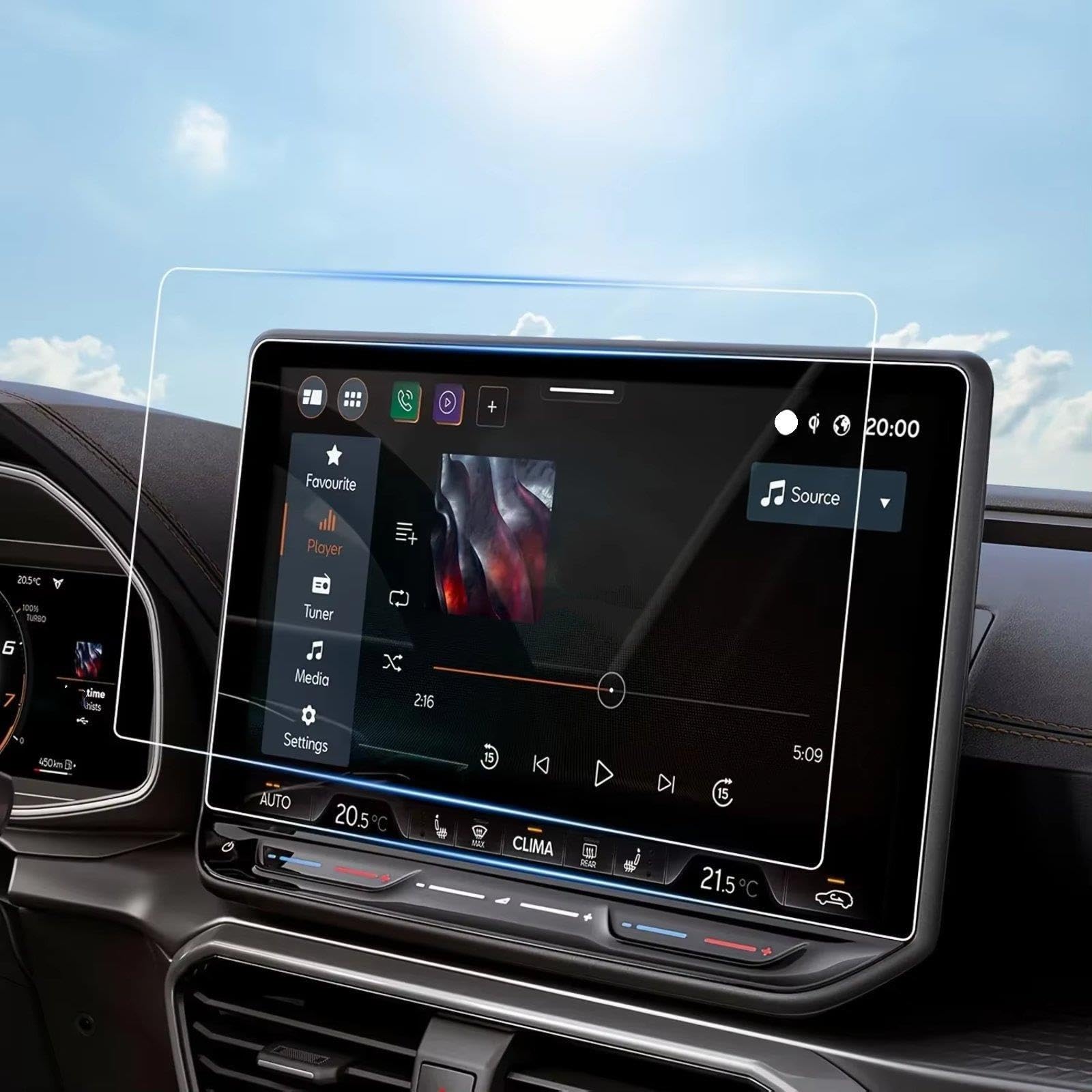 Auto-Navigationsbildschirmfolie für VW, für Golf 8,5, für Tiguan 3
