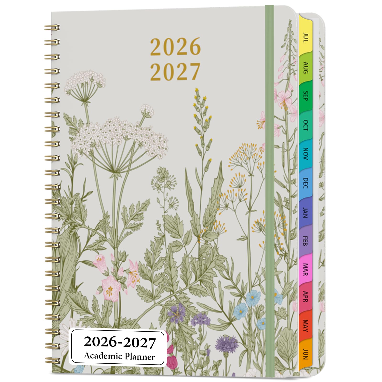 2026-2027 Planner, Weekly and Monthly Calendar Planner for Women, Jul 2026 - Dec 2027 (Garden Flowers)
