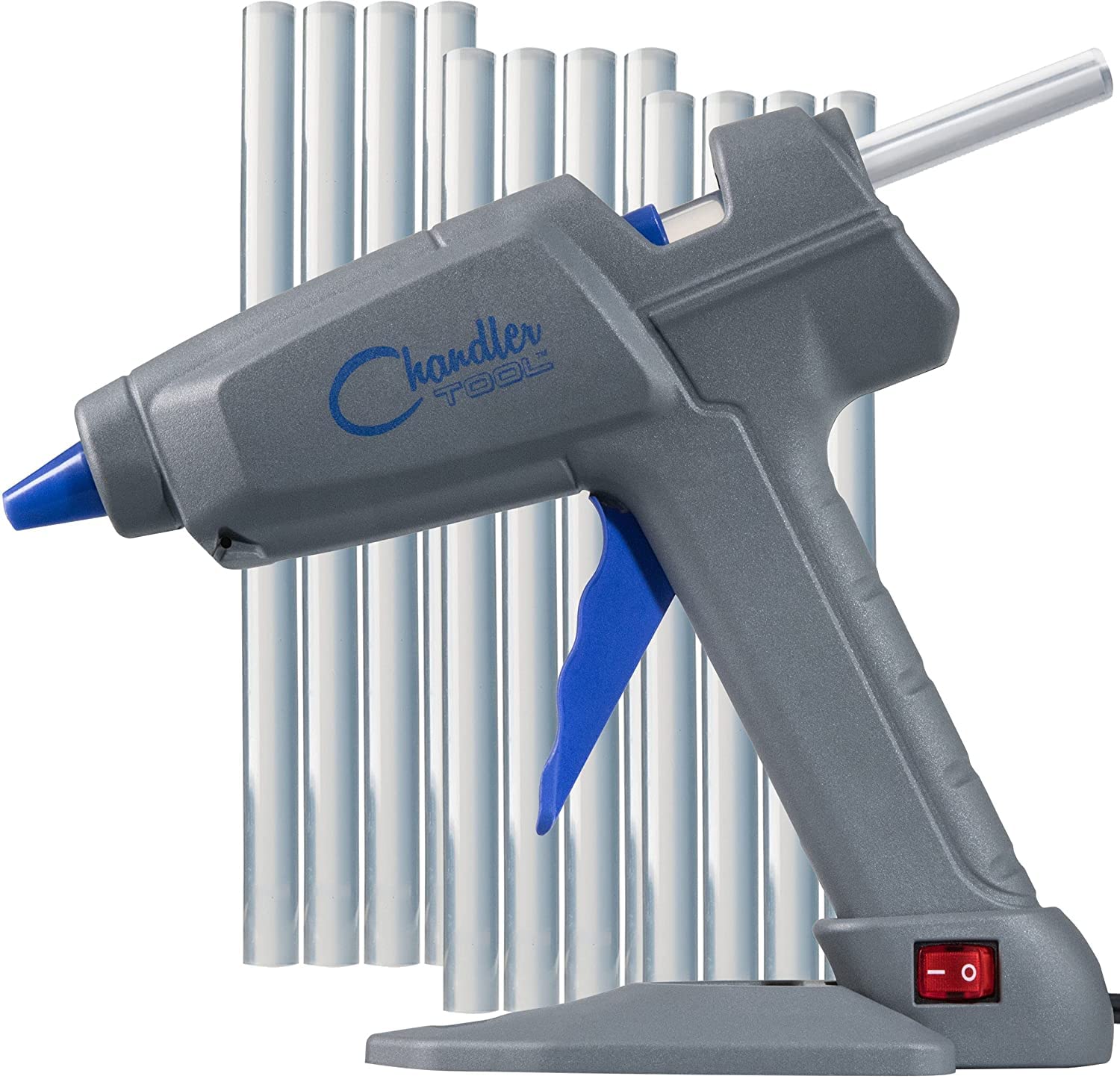 Buy Large Heavy Duty Glue Gun Kit with 10 Glue Sticks and Stand for