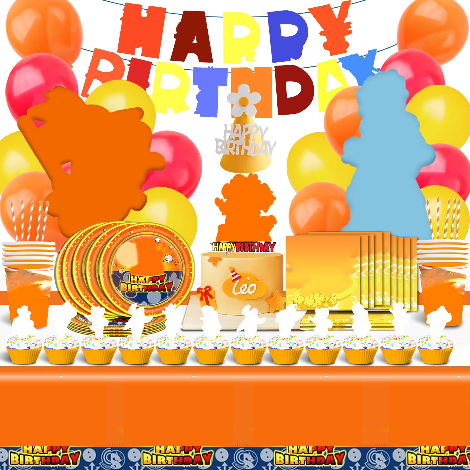 100 unidades de decoración de cumpleaños de dragón, globos y juego de decoración para fiesta infantil