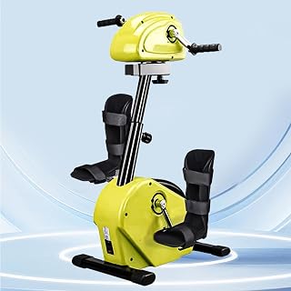 Bicicleta estática para brazos y piernas, máquina ejercitadora de pedales con 10 niveles de resistencia y control remoto inalámbrico, equipo de fitness en casa para entrenamiento cardiovascular de