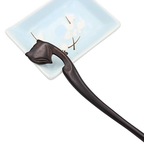 Miniatura 5 de REAL SIC Palillos de madera natural para mujer, horquilla de pelo de animal, estilo bohemio, sostenible, retro, bohemio, para cabello largo