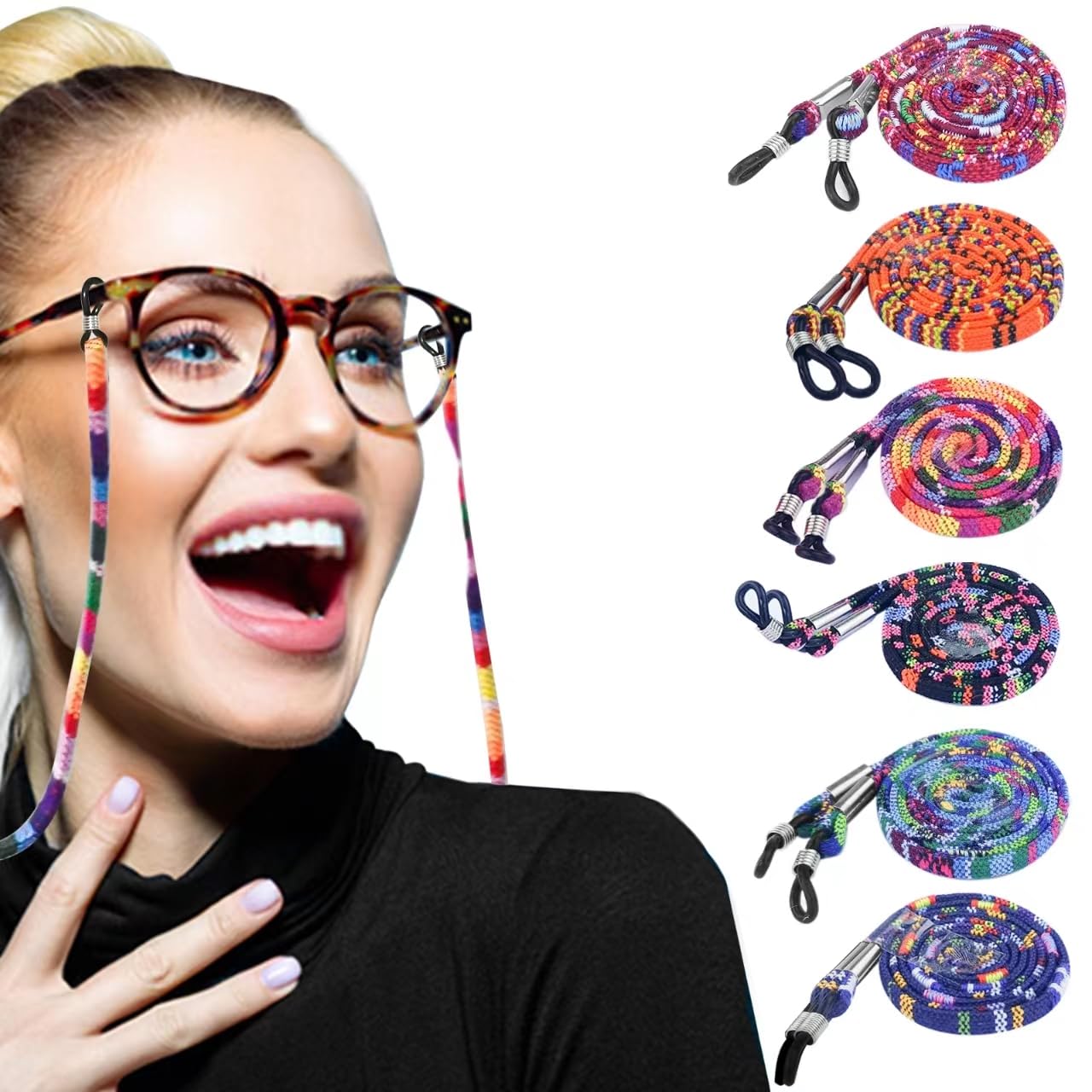 YIIWONI 4 Pcs Cordon Lunettes De Sport,Sangle De Lunettes