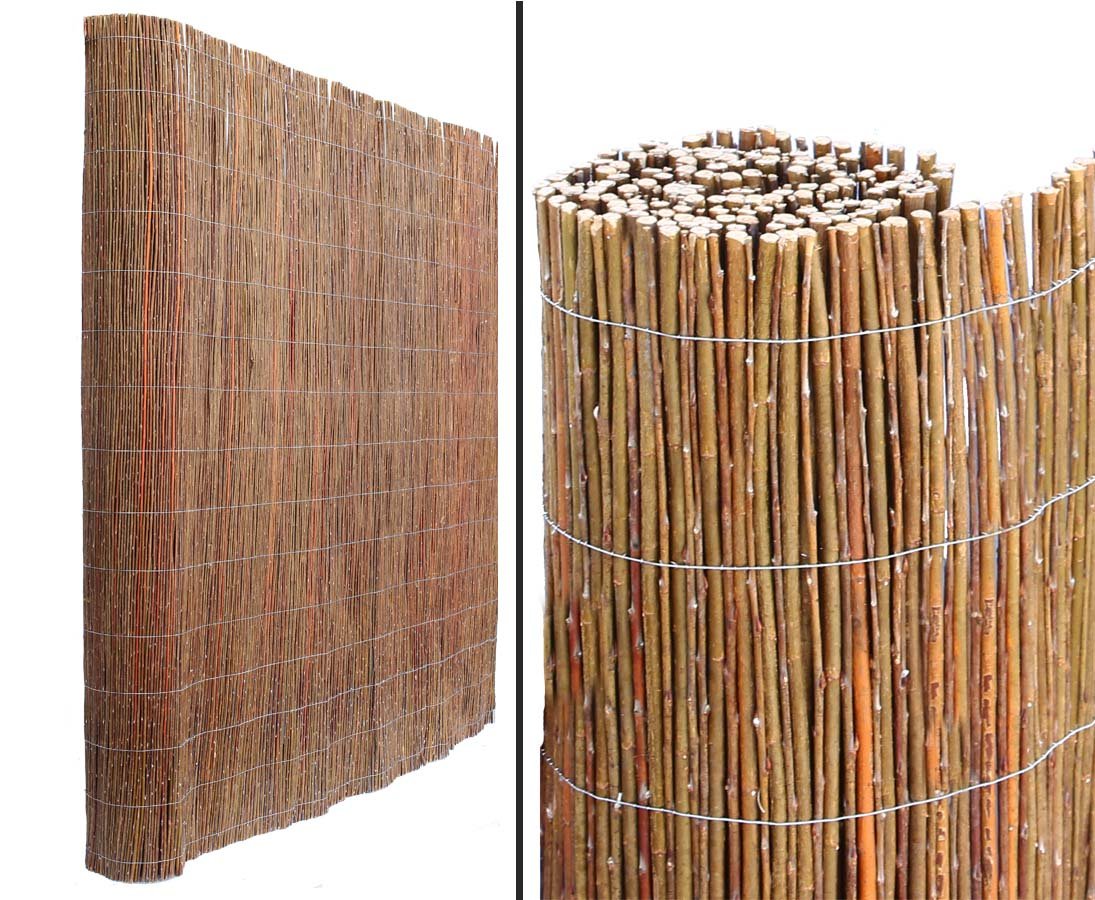 bambus-discount.com Sichtschutz Weidenmatte Model Chiemsee 90 x 300cm - Sichtschutzmatte aus Weidenruten 0,9m x 3m