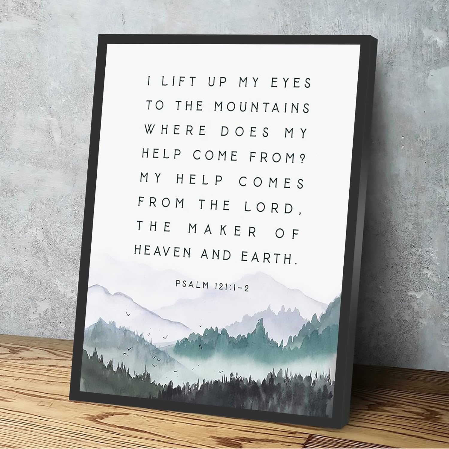 Bible Verse Wall Decor,Psalm 121 I Lift Up My Eyes To The