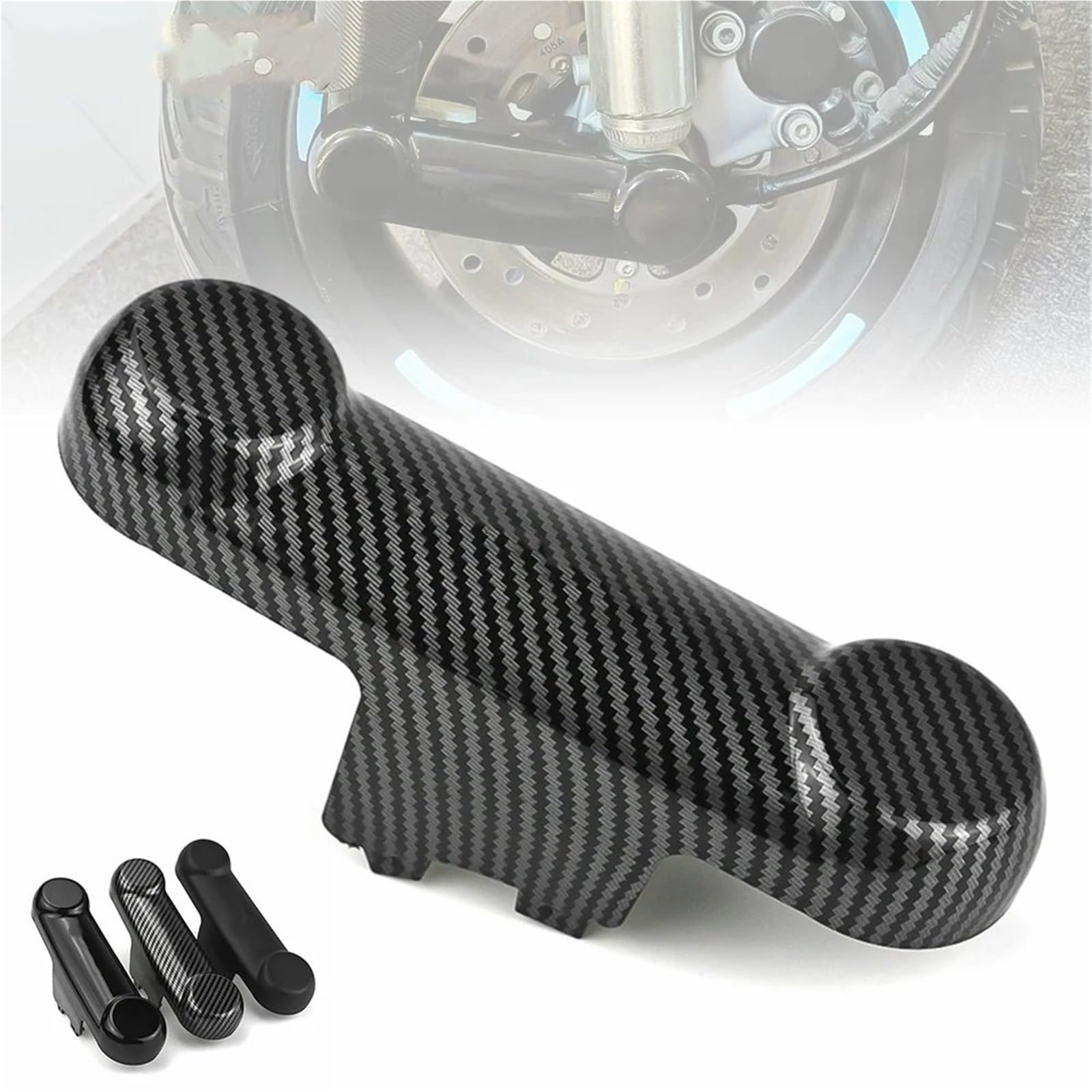 Fit Für Vespa LX LXV S GTS GTV 125 300 2017-2023 Motorrad Vorderrad Suspension Arm Abdeckung Bremsscheibe Rocker Schutz(Gloss Black)
