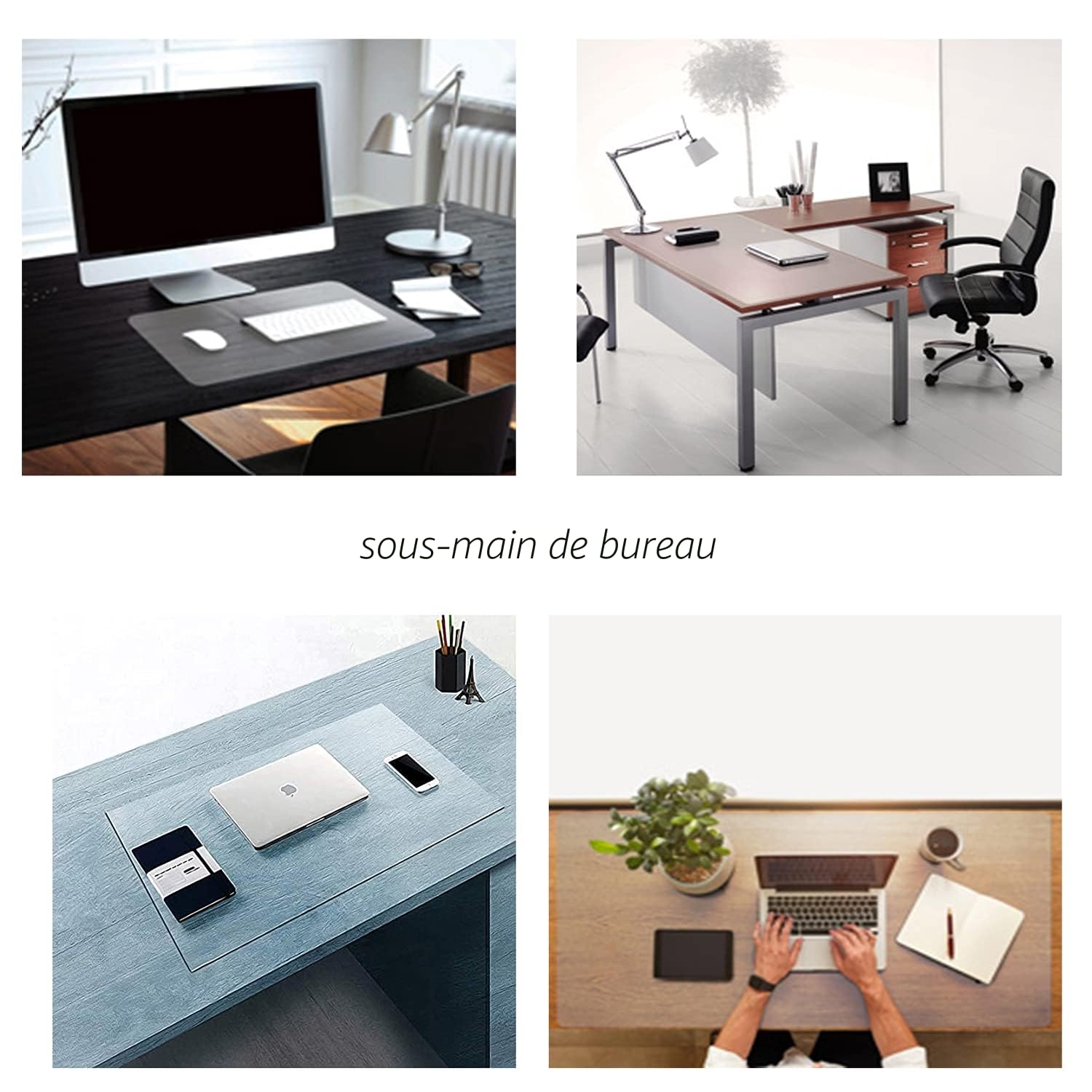 Sous-main de bureau d'étude transparent pour écriture étanche résistant à la chaleur tapis de bureau 50x120cm tapis de table protecteur transparent pour enfants, adultes, étudiants