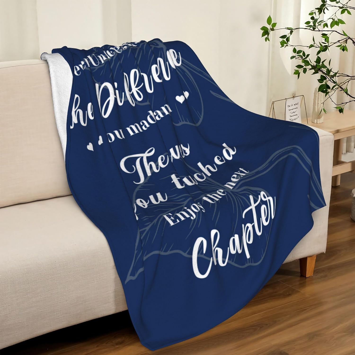 Farewell Gifts for Man Women, Coworker Boss Leaving Job Gifts, Goodbye Going Away Gifts, Employee Appreciation Gifts, Retirement Gifts for Teacher Nurse Doctor Mom, Farewell Blanket 50"X60"- Blue - Image 2