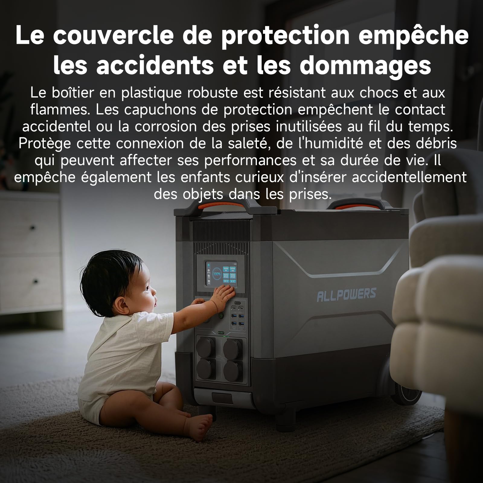 ALLPOWERS R4000 Station électrique portable, batterie LFP 3456Wh/4000W