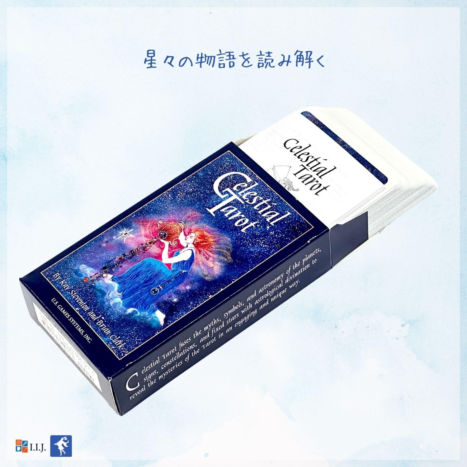 【正規品タロットカード】星々が煌めく幻想美✨星降る王国の物語のデッキ／デラックス Amazon.co.jp: I.I.J タロットカード セレスチアル・タロット