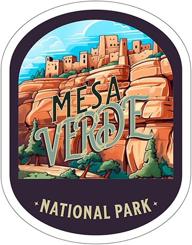 Mesa Verde - Adhesivo de vinilo para campamento y senderismo, impermeable, para botella de agua, taza, pasaporte, libro de recortes, cuaderno,