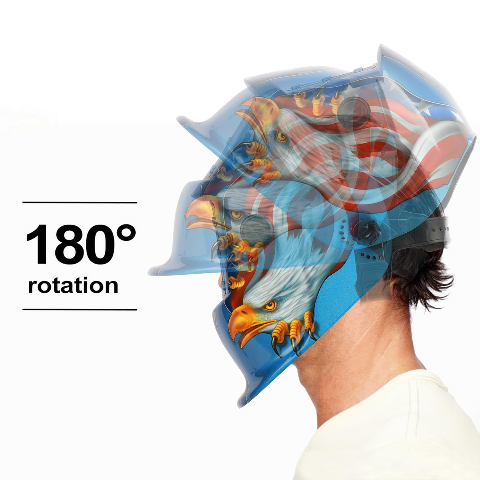 Casco de soldadura para hombre, protector solar con oscurecimiento automático, pantalla LCD de color real, gran visión, campana de soldadura, equipo de seguridad, máscara de soldadura para TIG MIG ARC