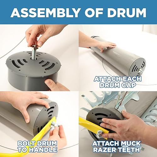 Miniatura 7 de Jenlis Muck Razer - Siembra acuática de malezas y lodos, herramienta resistente para reducir limos y escoria, elimina el estanque al aire libre y la