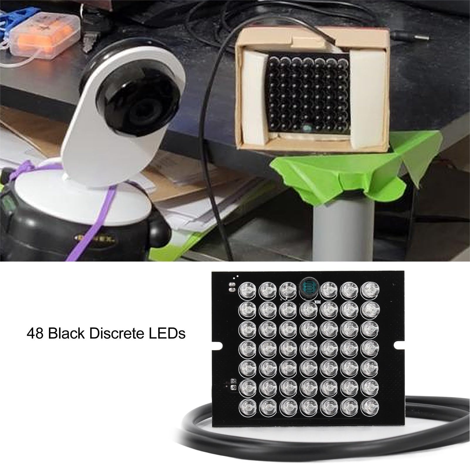 Lampada a infrarossi 940nm DC12V 48 LED CCTV Illuminatore per telecamera di sicurezza