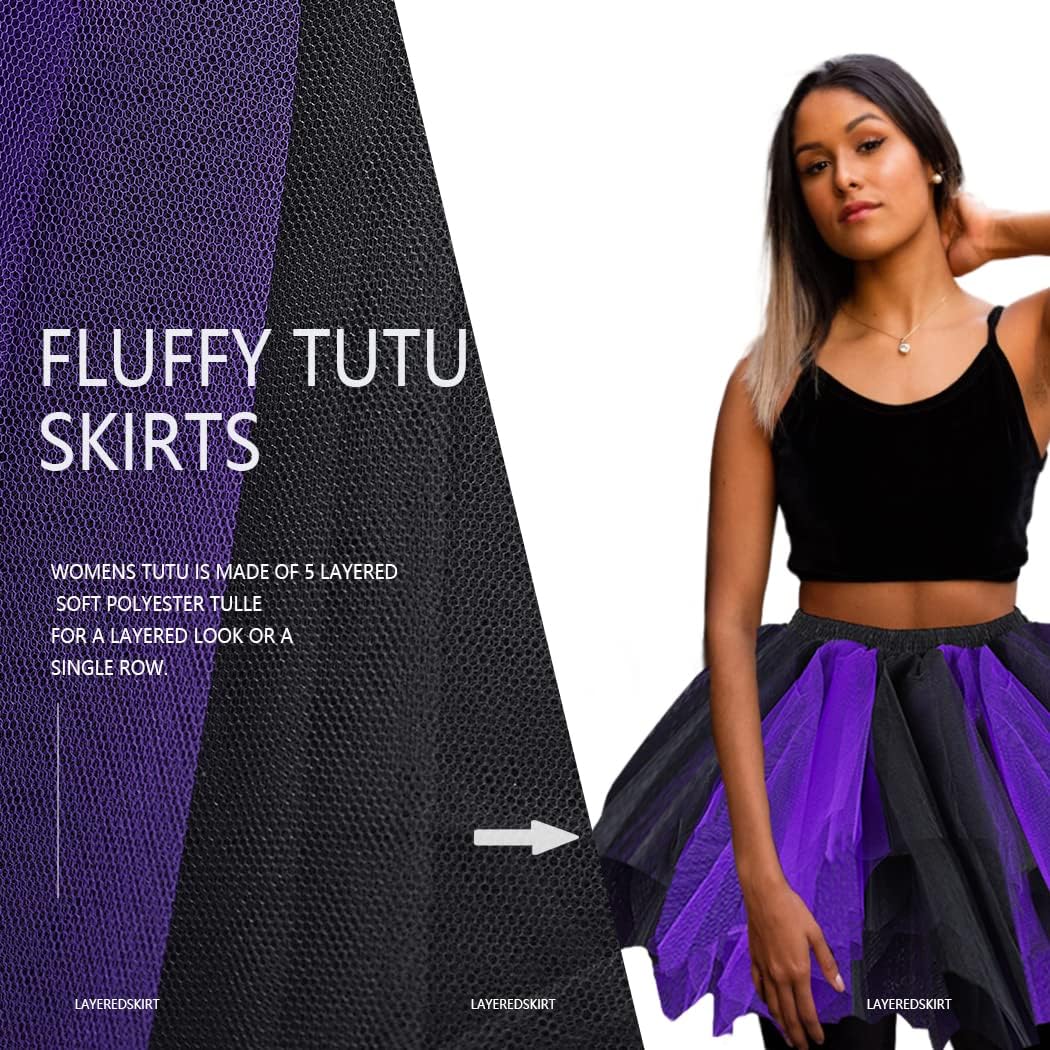 Women Tutu Skirt Elastic Dance Skirts Tulle Ballet Tutu Classic Adult Costume Bottoms for Festival Cosplay - Image 4