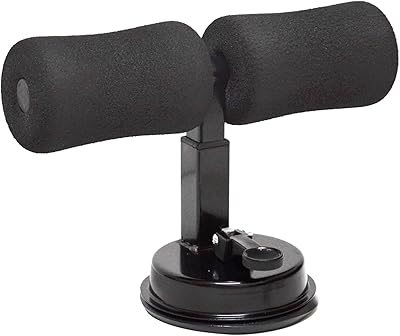 Sit Up Bar Portable Adjustable Sit-up Equipment Self-Suction Training Equipment (black)