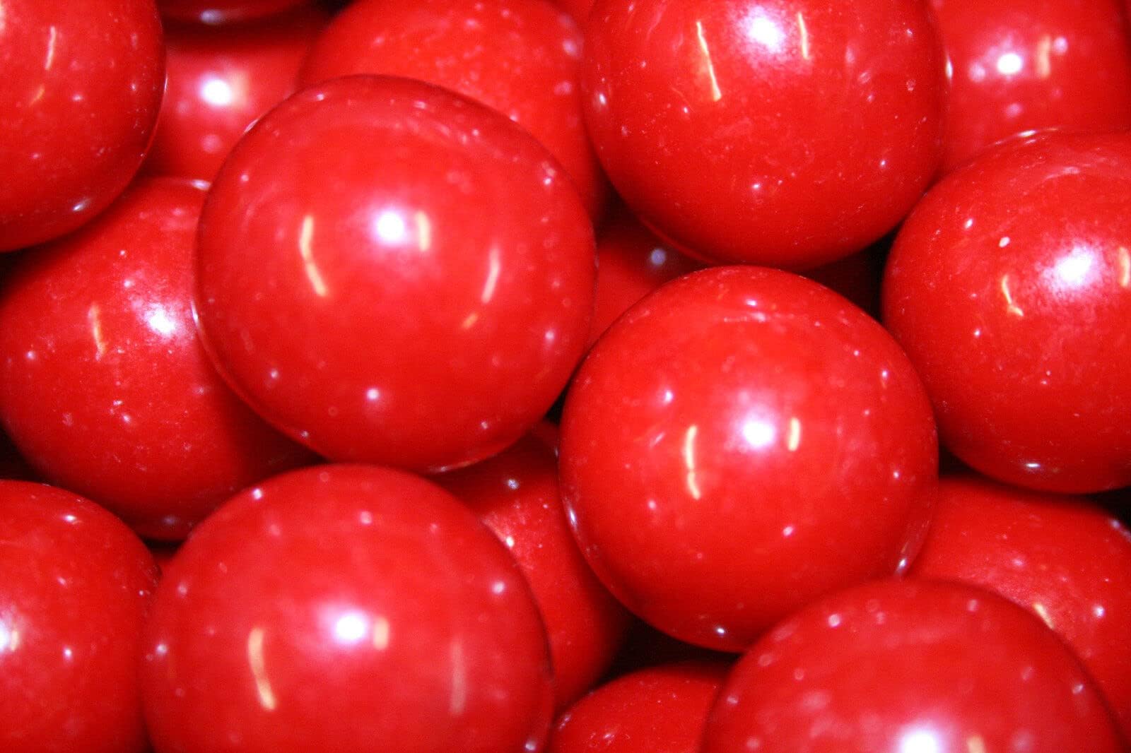 Bayside Candy 1" Large Gumballs - Colored Gumball Collection - Gumball Machine - Shimmer and Solid Colors (Red Gumballs 1" Large, 1LB)