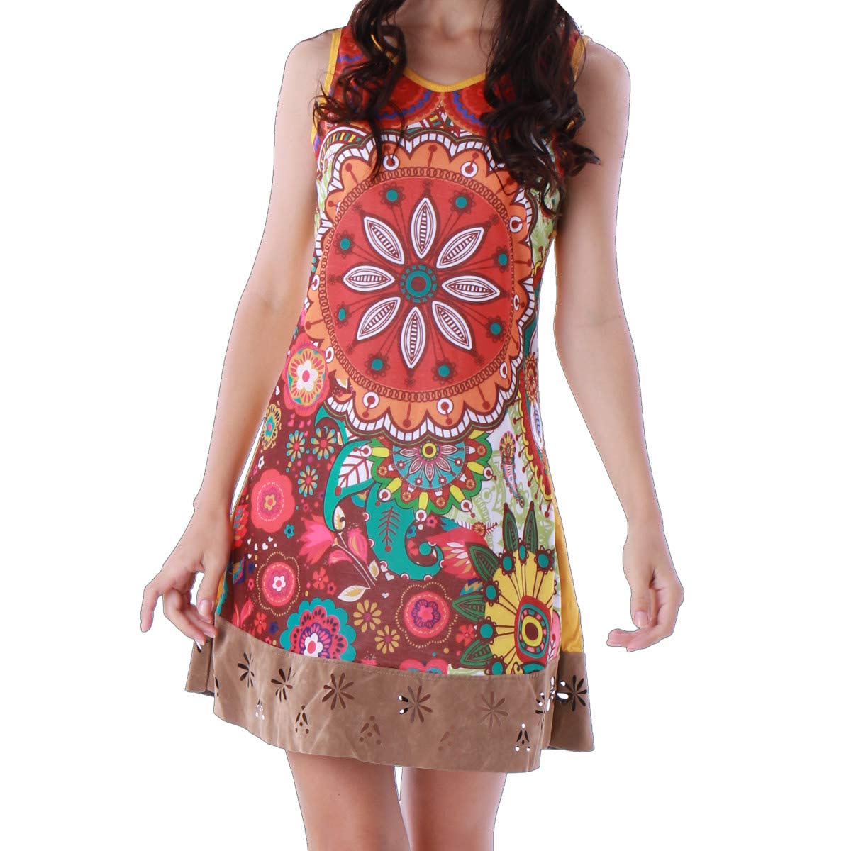 Dress, Colourful Tunic, Made from Cotton, Available in S, M, L and XL, Limited Edition (Boutique Product)