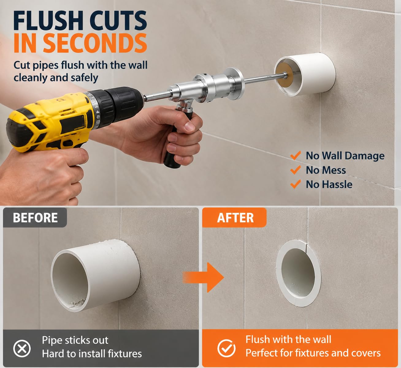 PVC Pipe Cutter - Inside Cut Diamond Wheel -3 PVC Pipe Cutter - Inside Cut Diamond Wheel -3